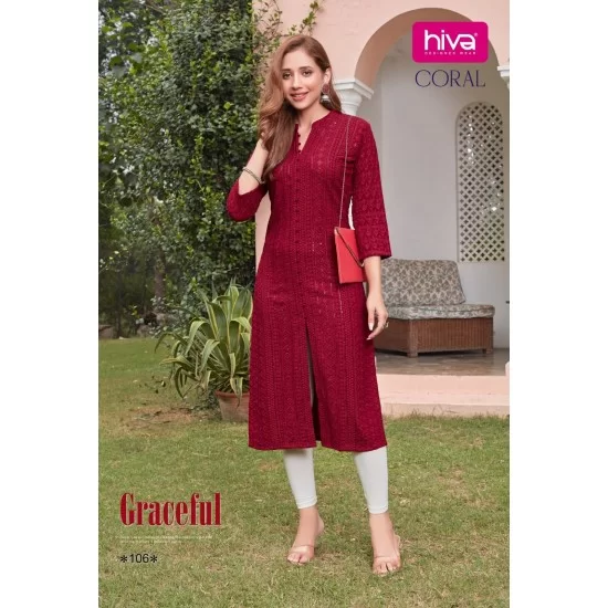 BUY ONLINE HIVA BRAND CATALOGUES OF KURTIS AT WHOLESALE PRICE