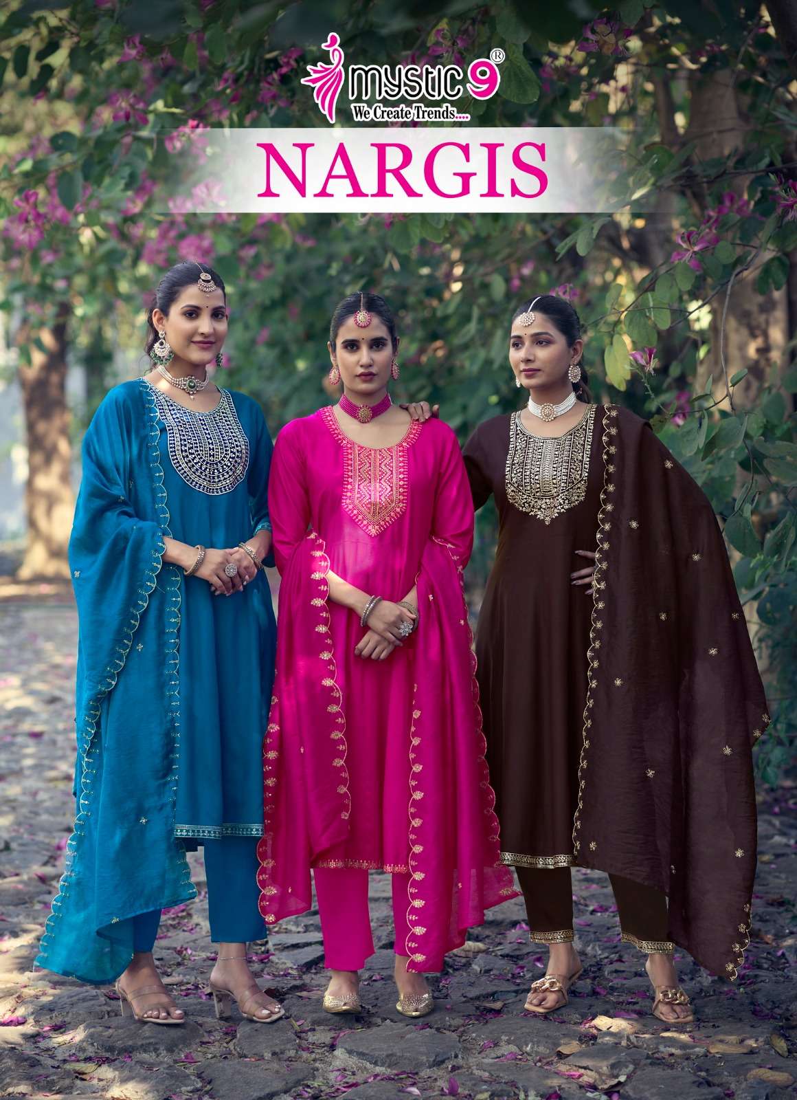 MYSTIC 9 KURTI NARGIS VOL 1 PRINTED KURTI WHOLESALER 
