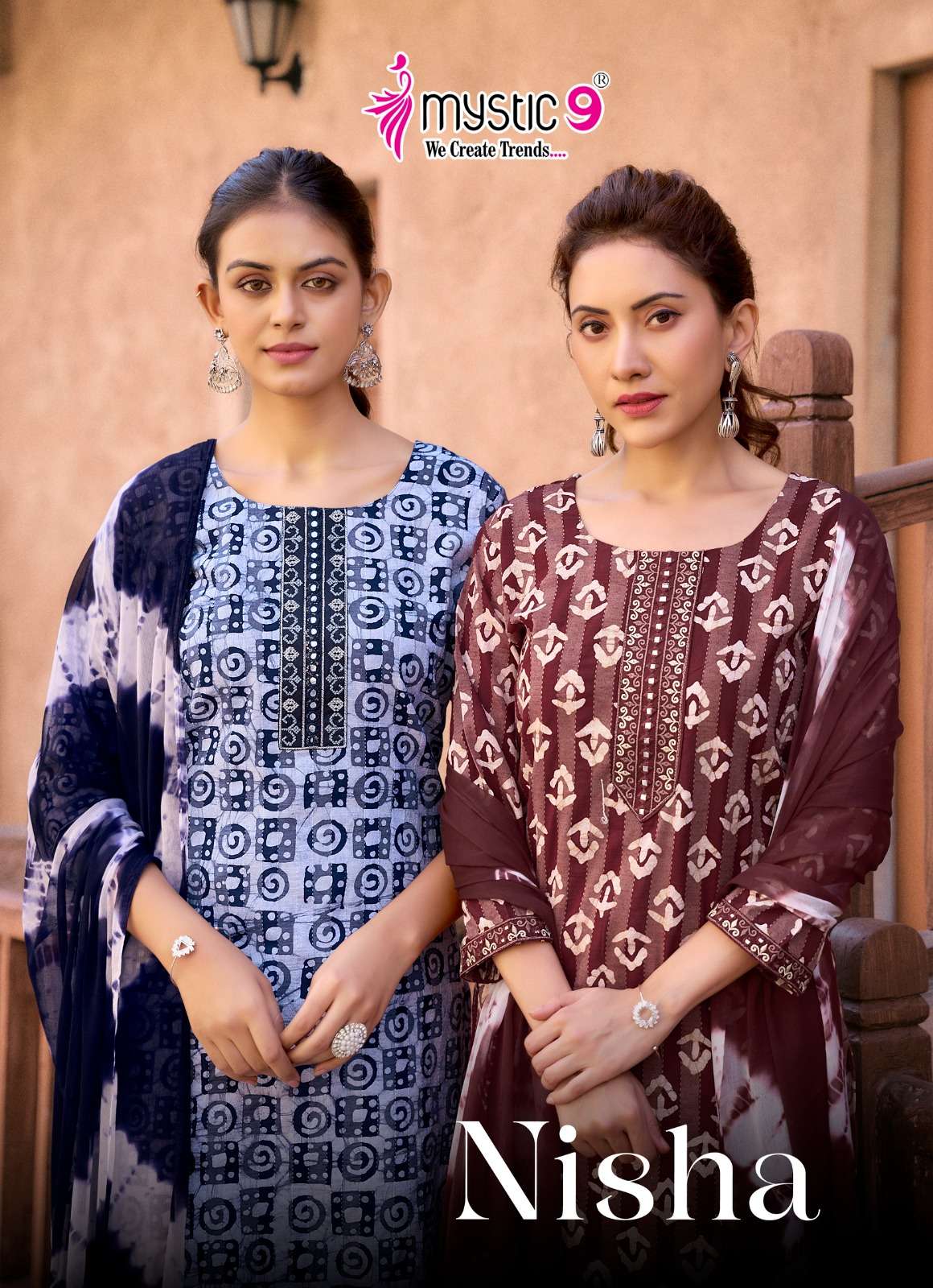 MYSTIC 9 KURTI NISHA VOL 7 PRINTED KURTI WHOLESALER 