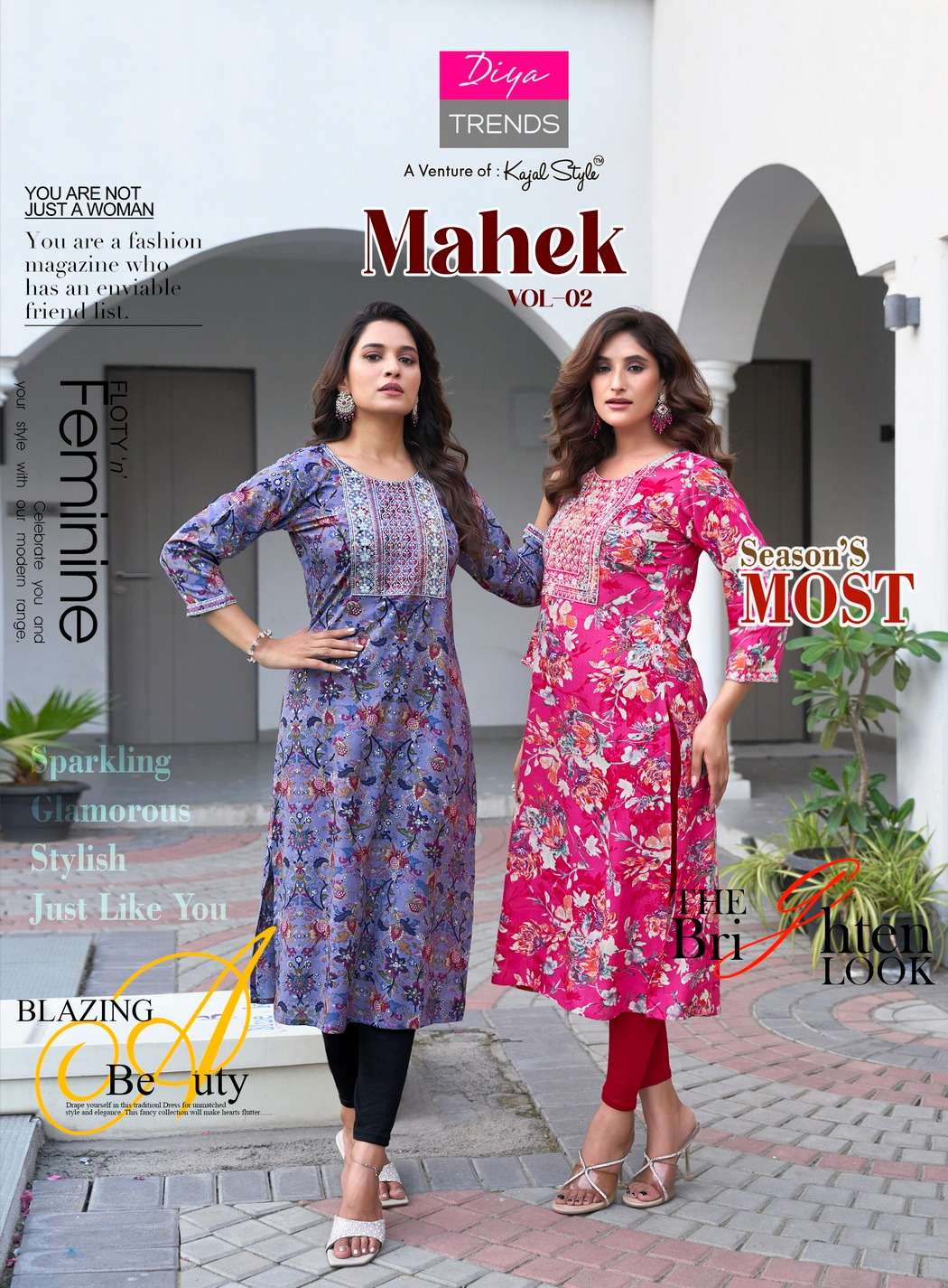 DIYA TRENDS KURTI Mahek Vol 2 PRINTED KURTI WHOLESALER 