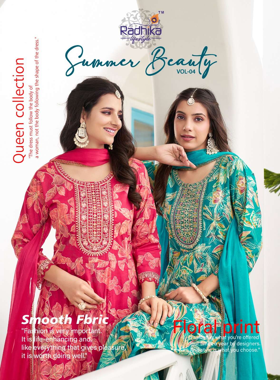 RADHIKA lifestyle SUMMER BEAUTY  VOL 4  PRINTED KURTI WHOLESALER 