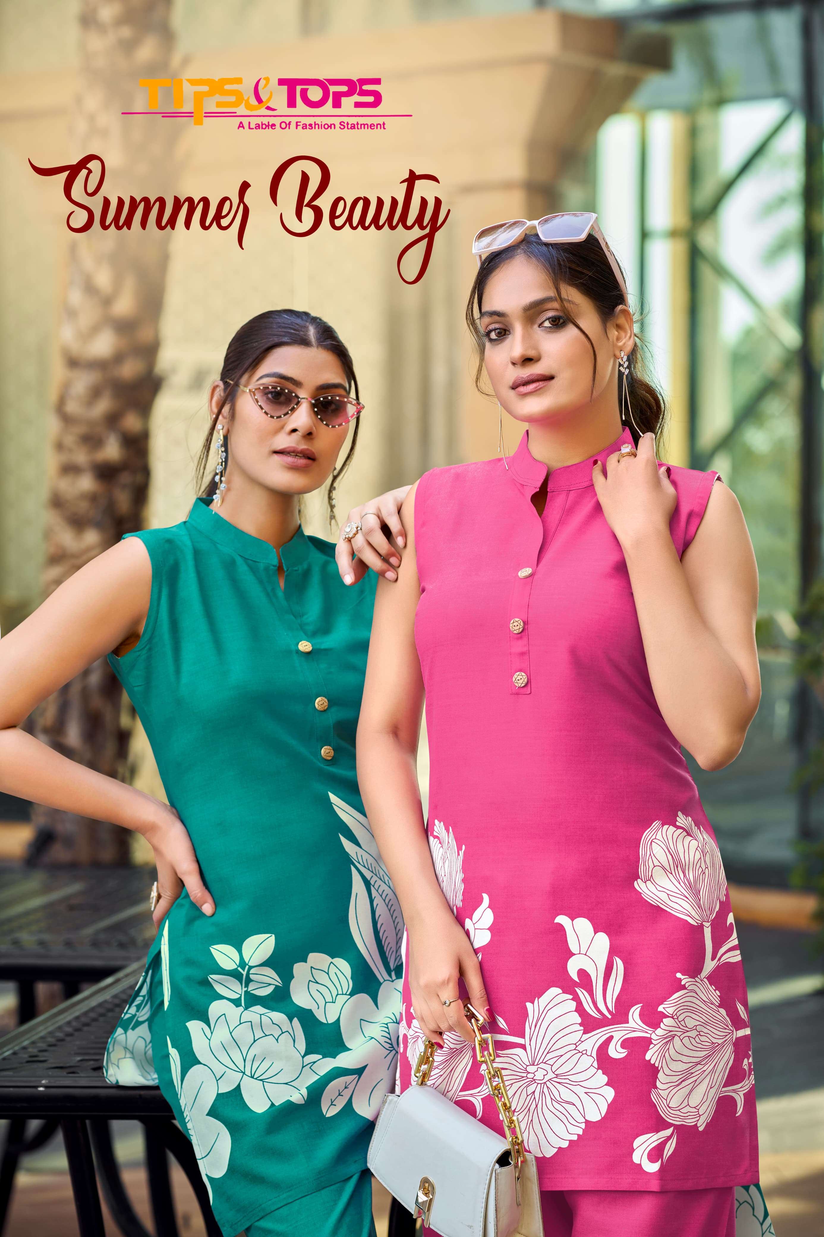 TIPS & TOPS SUMMER BEAUTY PRINTED KURTI WHOLESALER 