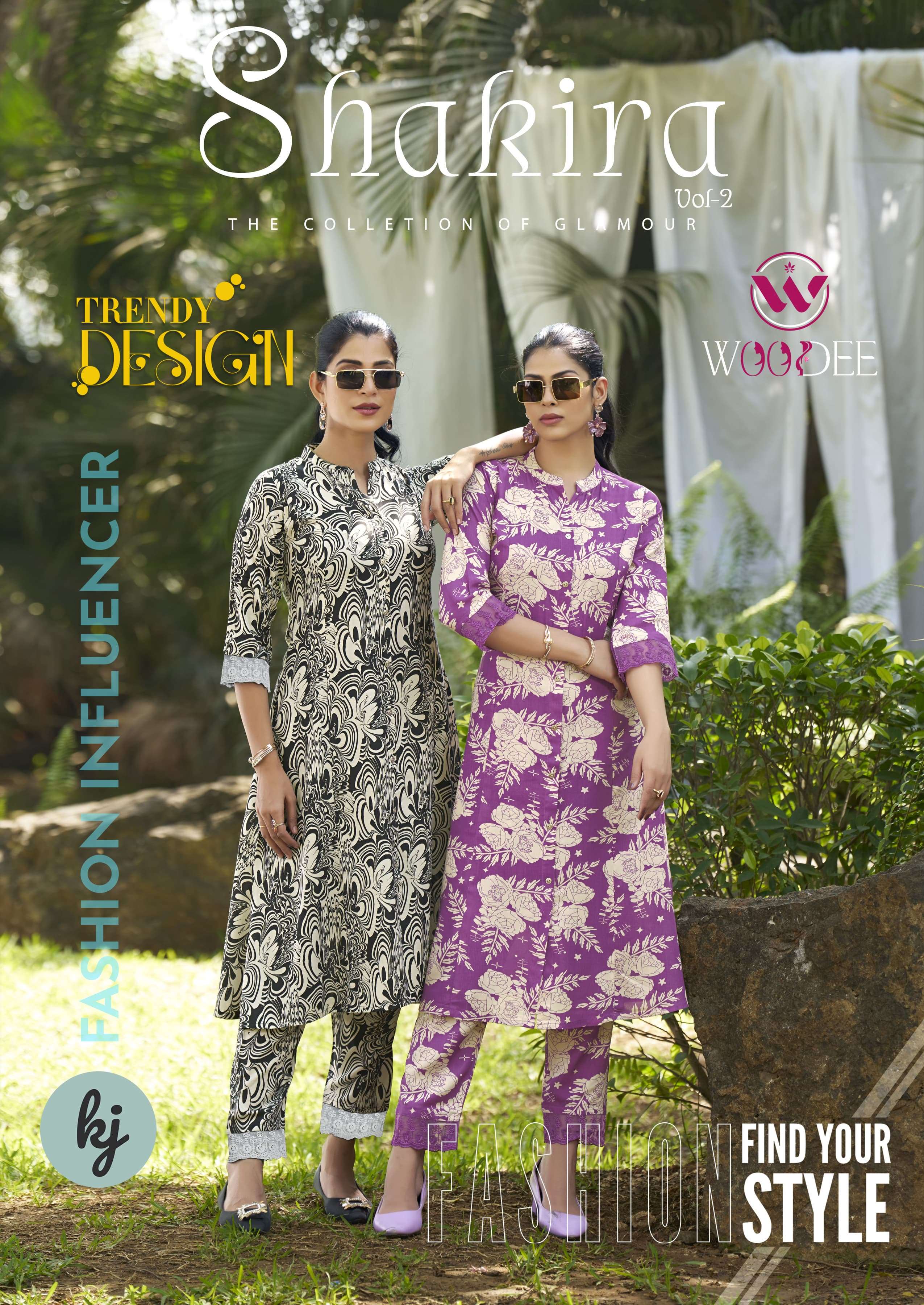 WOODEE KURTI SHAKIRA vol-2 PRINTED KURTI WHOLESALER 