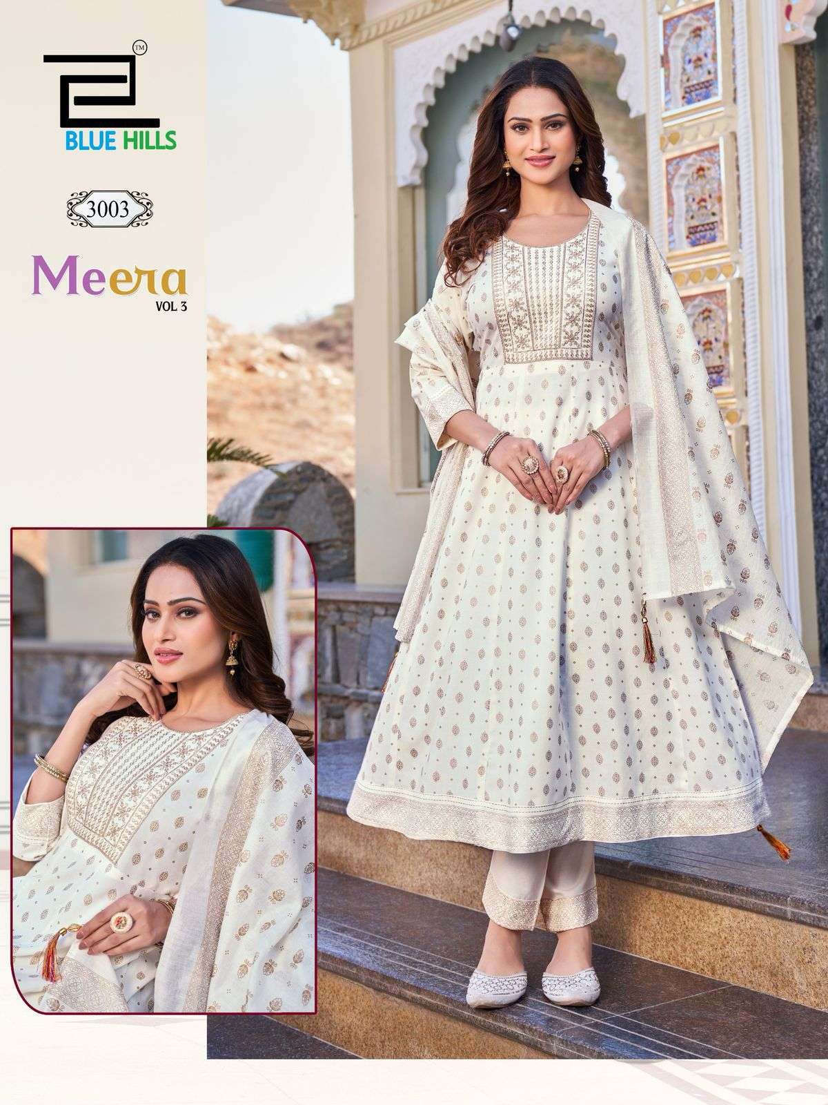 BLUE HILLS Meera Vol 3 NX PRINTED KURTI WHOLESALER 