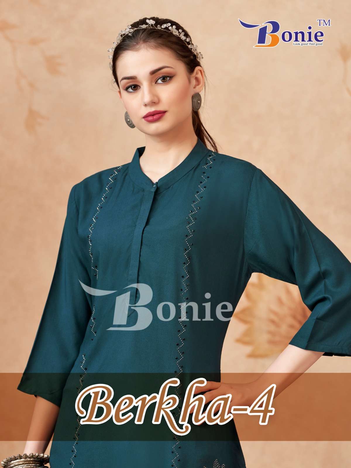 BONIE KURTI BERKHA VOL 4 PRINTED KURTI WHOLESALER 
