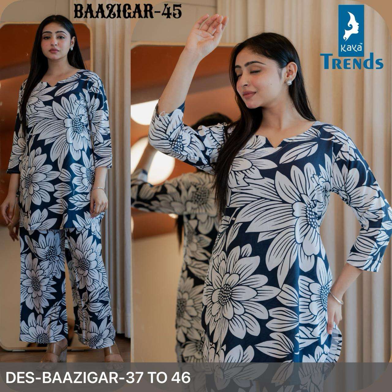KAYA KURTI Bazigar PRINTED KURTI WHOLESALER 