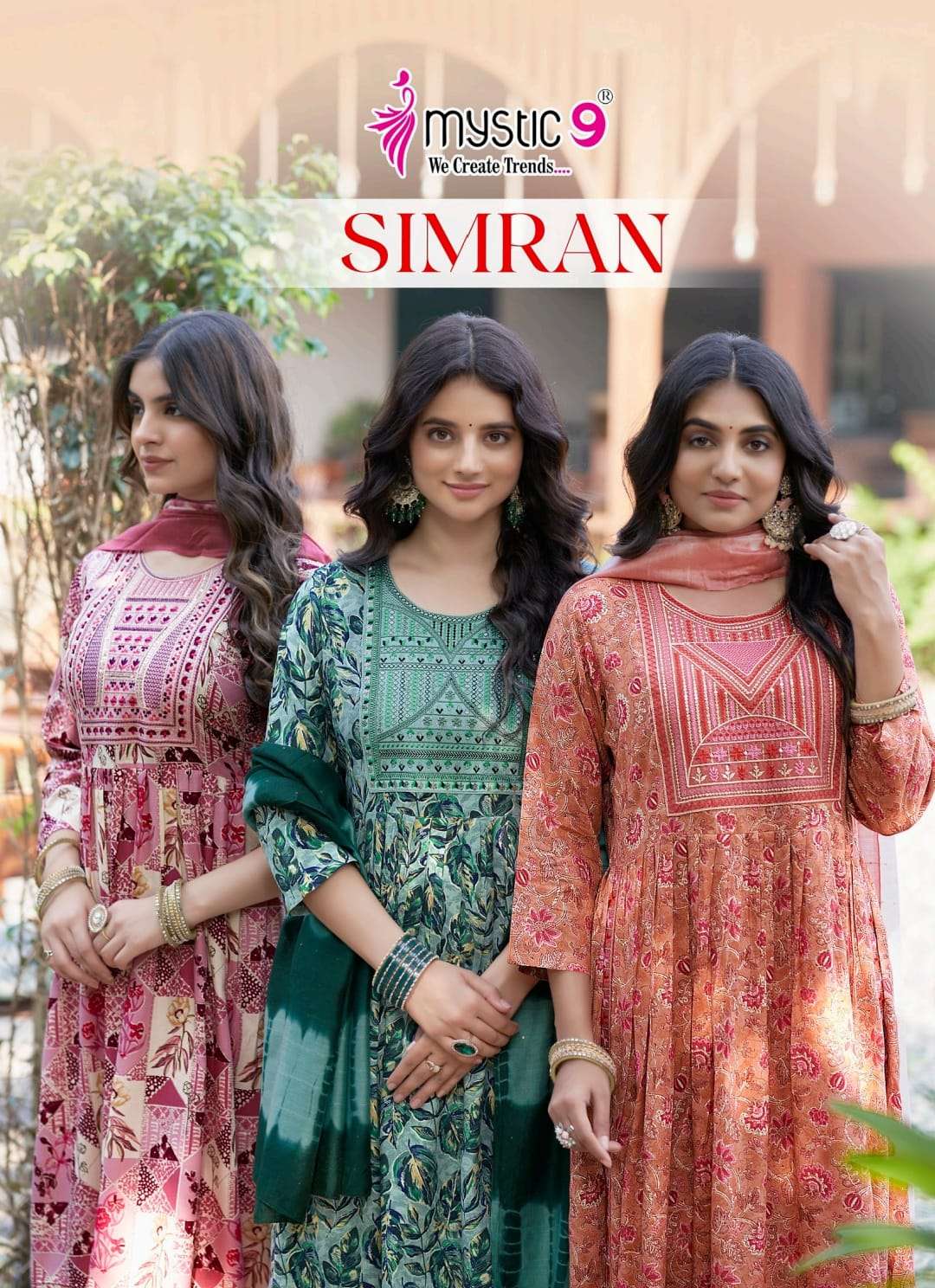 MYSTIC 9 KURTI SIMRAN VOL 8 PRINTED KURTI WHOLESALER 
