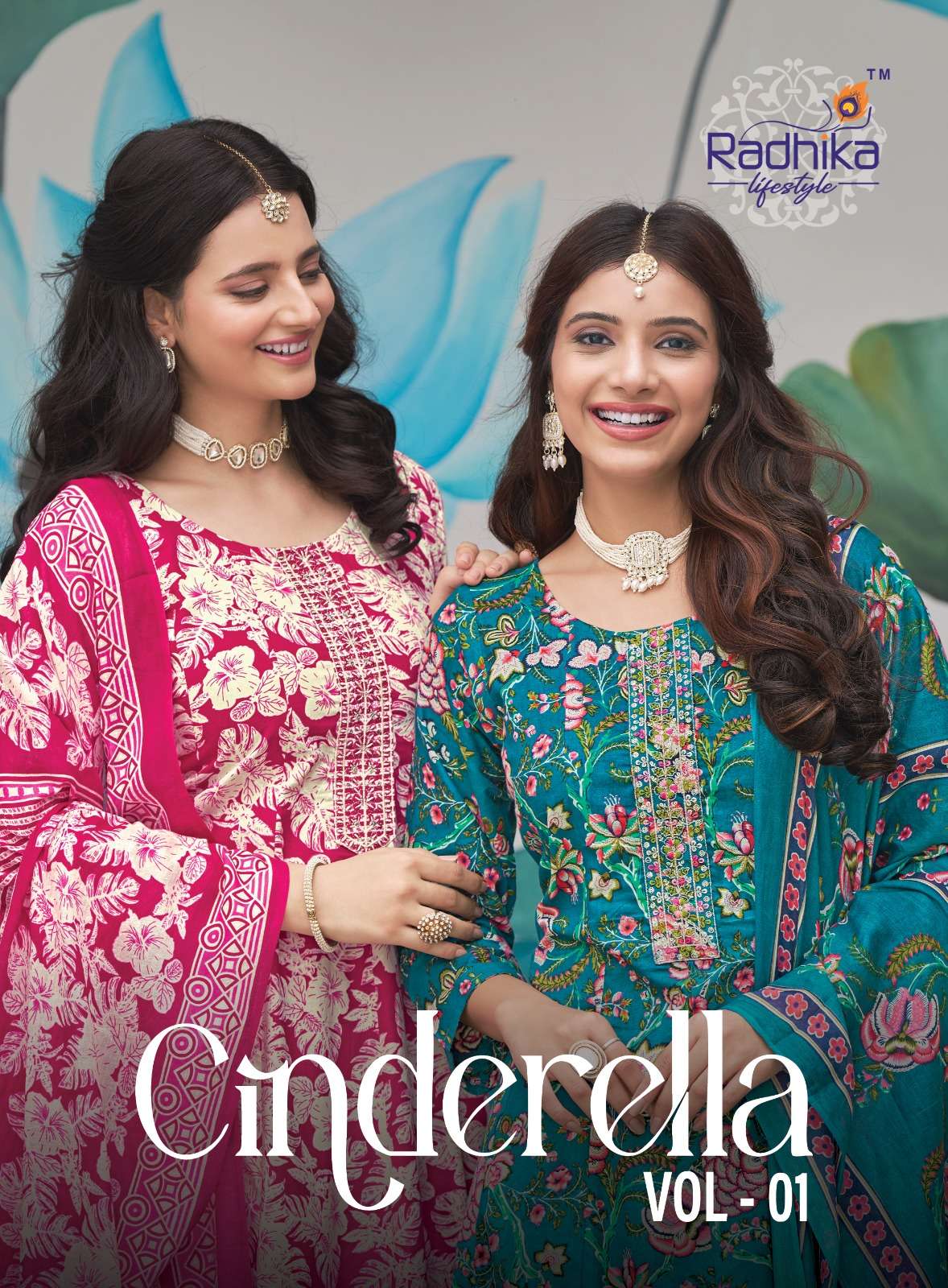 RADHIKA lifestyle CINDRELLA VOL 1 PRINTED KURTI WHOLESALER 