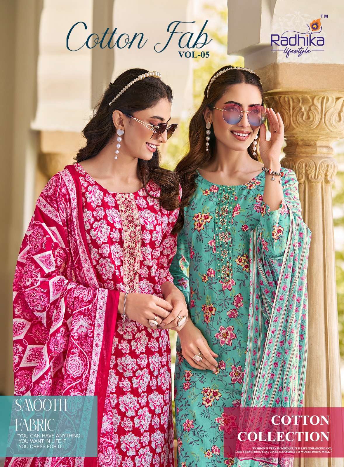 RADHIKA lifestyle COTTON FAB VOL 5 PRINTED KURTI WHOLESALER 