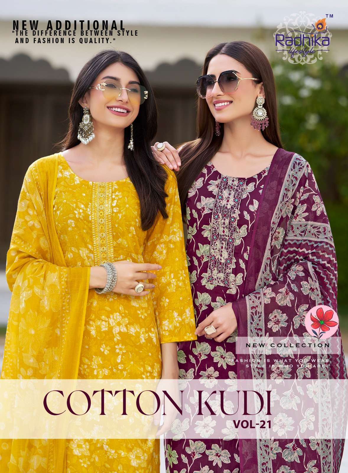 Radhika lifestyle COTTON KUDI VOL-21 PRINTED KURTI WHOLESALER 