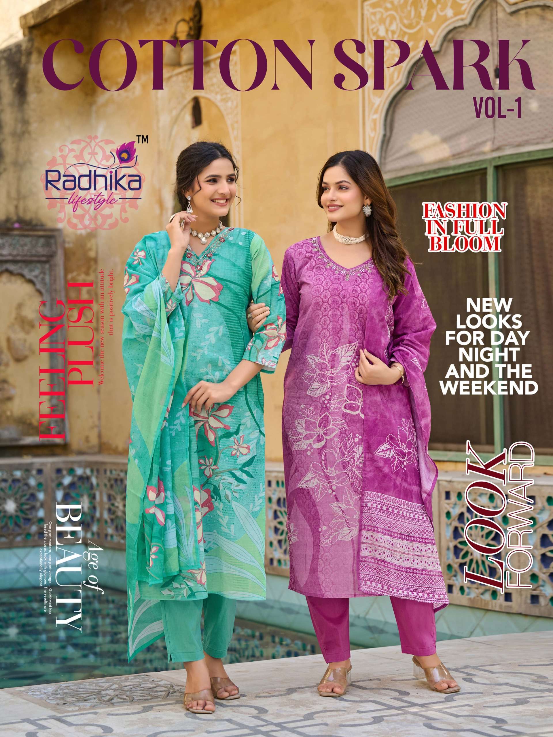 RADHIKA lifestyle COTTON SPARK VOL -1 PRINTED KURTI WHOLESALER 