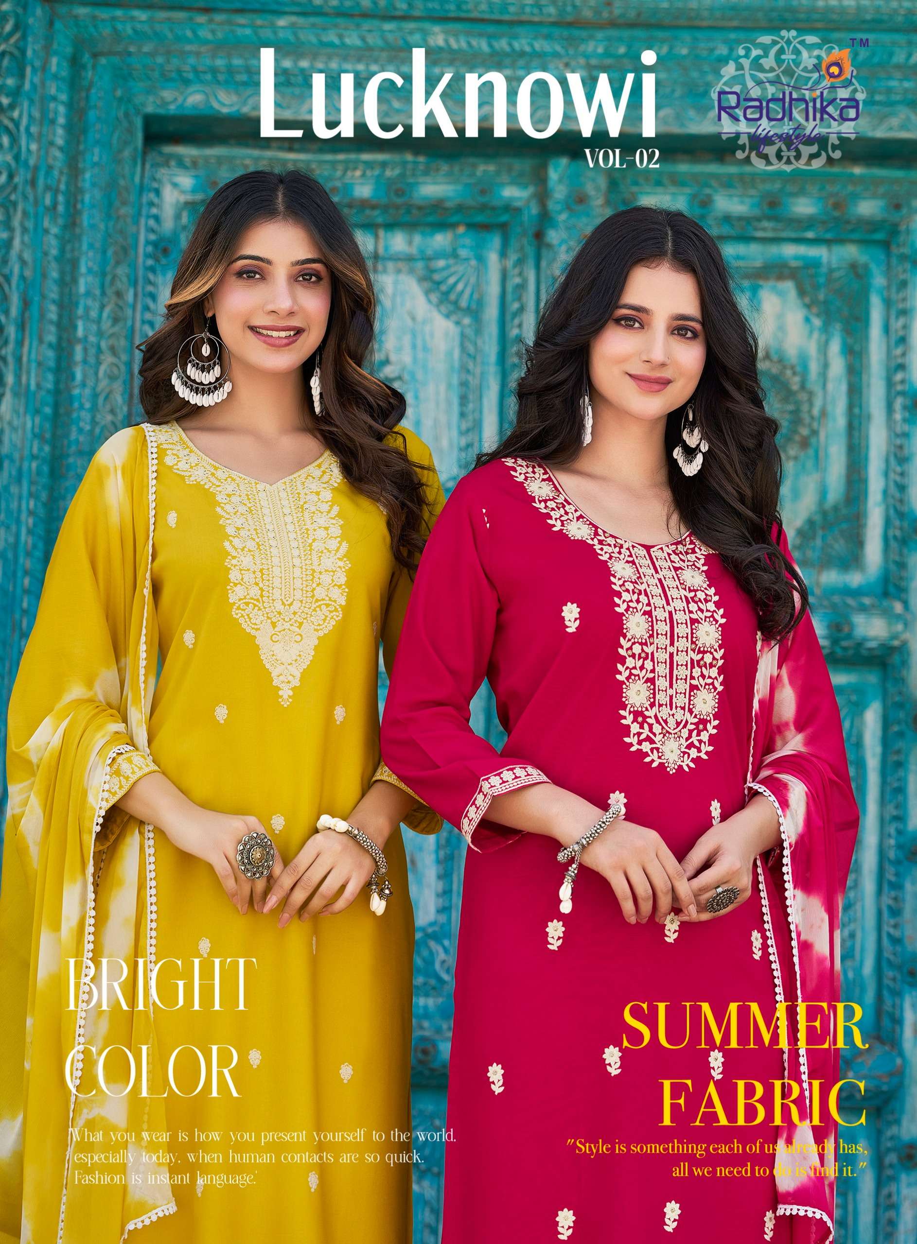 RADHIKA lifestyle LUCKNOWI VOL 2 PRINTED KURTI WHOLESALER 