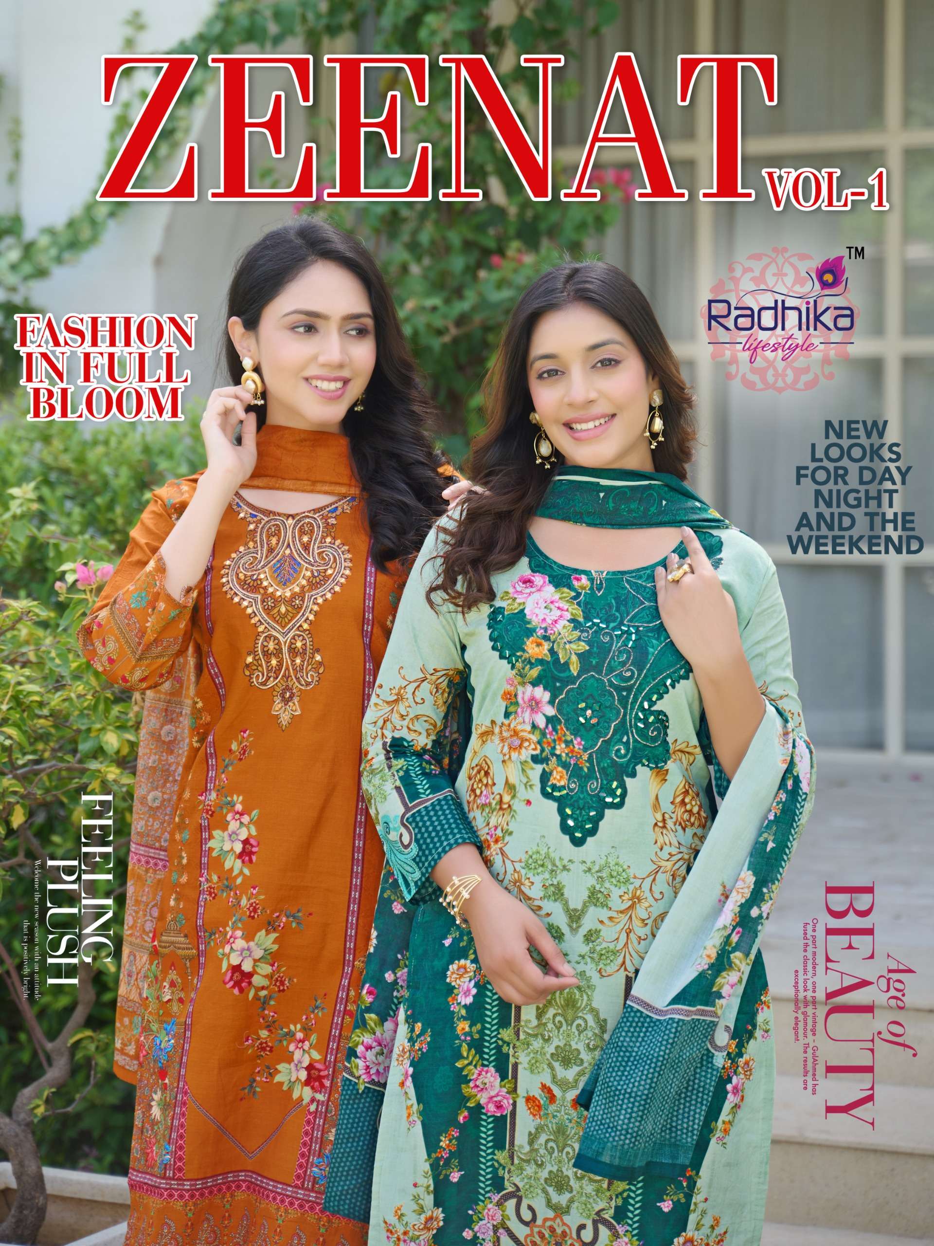 RADHIKA lifestyle  ZEENAT  VOL 1 PRINTED KURTI WHOLESALER 