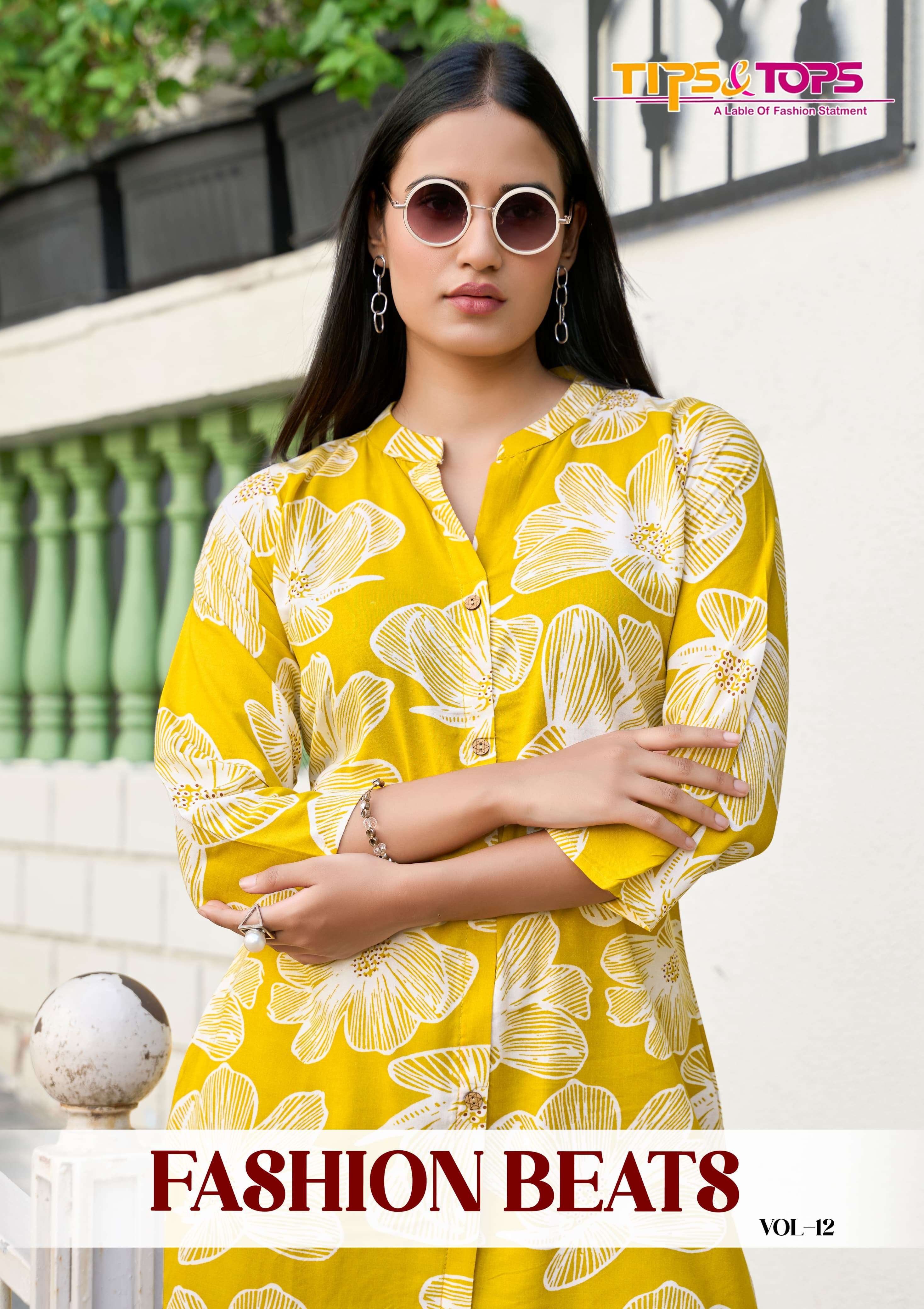 TIPS & TOPS FASHION BEATS Vol 12  PRINTED KURTI WHOLESALER 