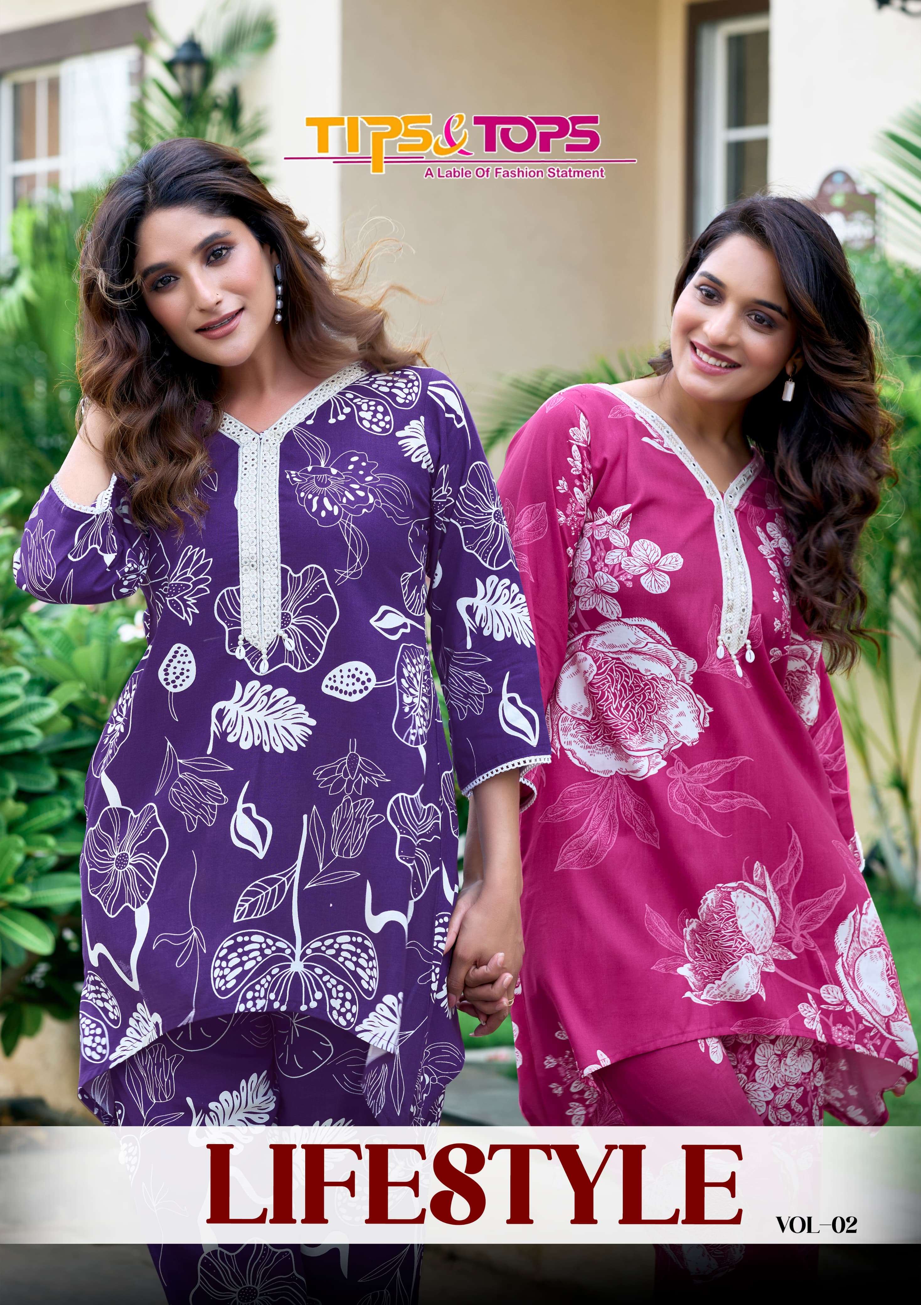 TIPS & TOPS LIFESTYLE Vol 02 PRINTED KURTI WHOLESALER 