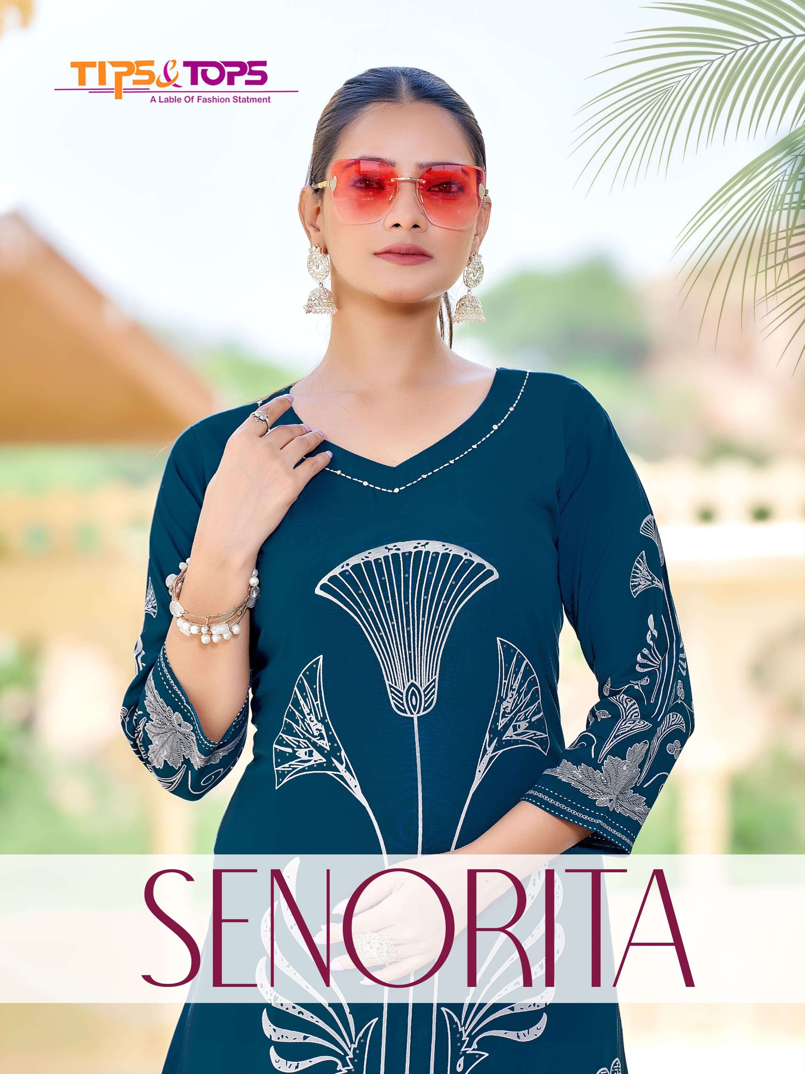 TIPS & TOPS SENORITA PRINTED KURTI WHOLESALER 