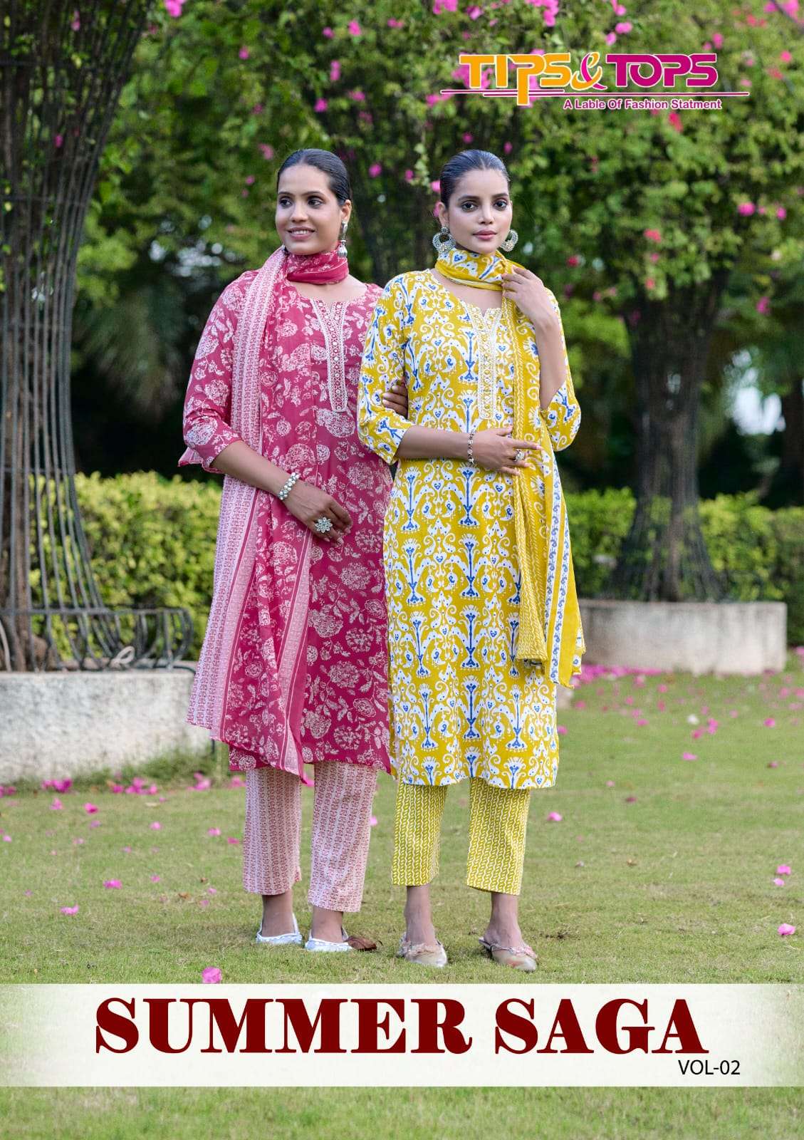 TIPS & TOPS SUMMER SAGA Vol 02 PRINTED KURTI WHOLESALER 