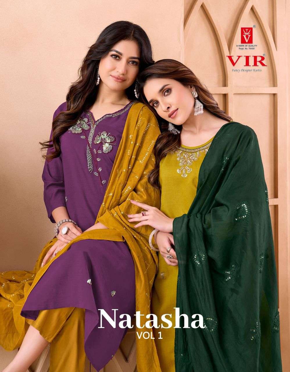 VIR KURTI NATASHA VOL 1 PRINTED KURTI WHOLESALER 