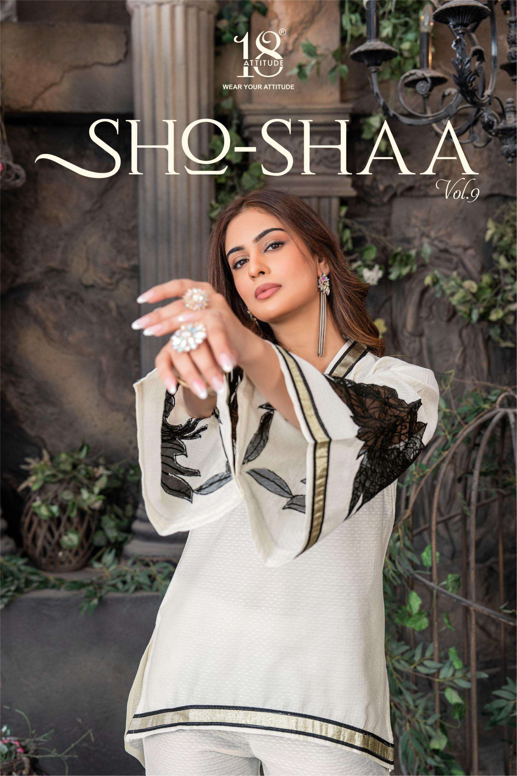18 Attitude SHO-SHAA VOL 9 PRINTED KURTI WHOLESALER 