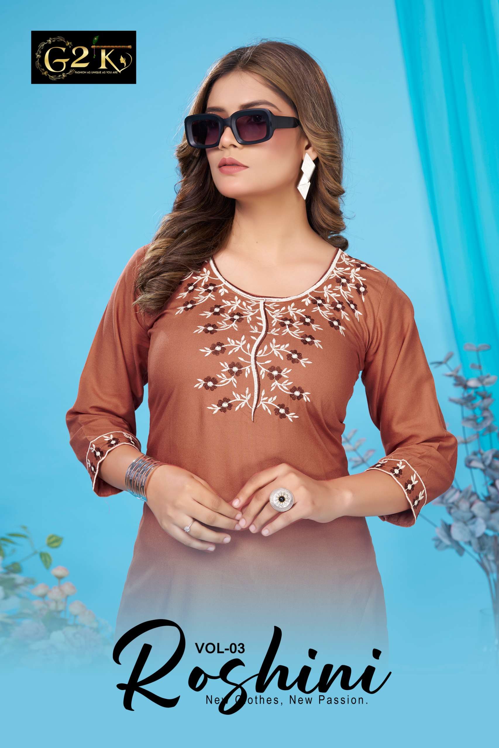 G2K KURTI ROSHINI VOL  3 PRINTED KURTI WHOLESALER 