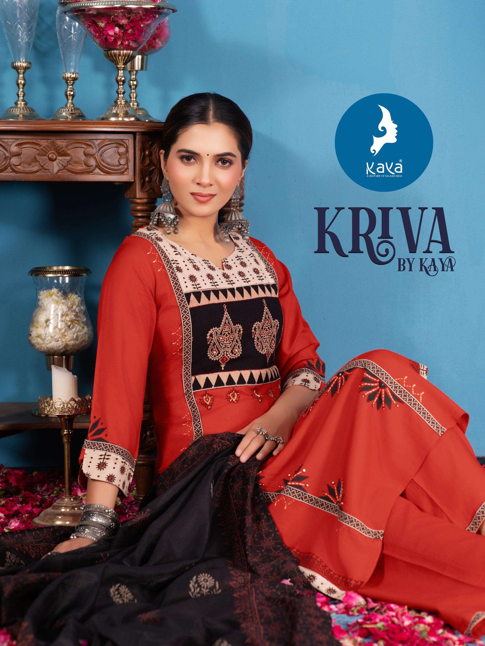 KAYA KURTI KRIVA PRINTED KURTI WHOLESALER 