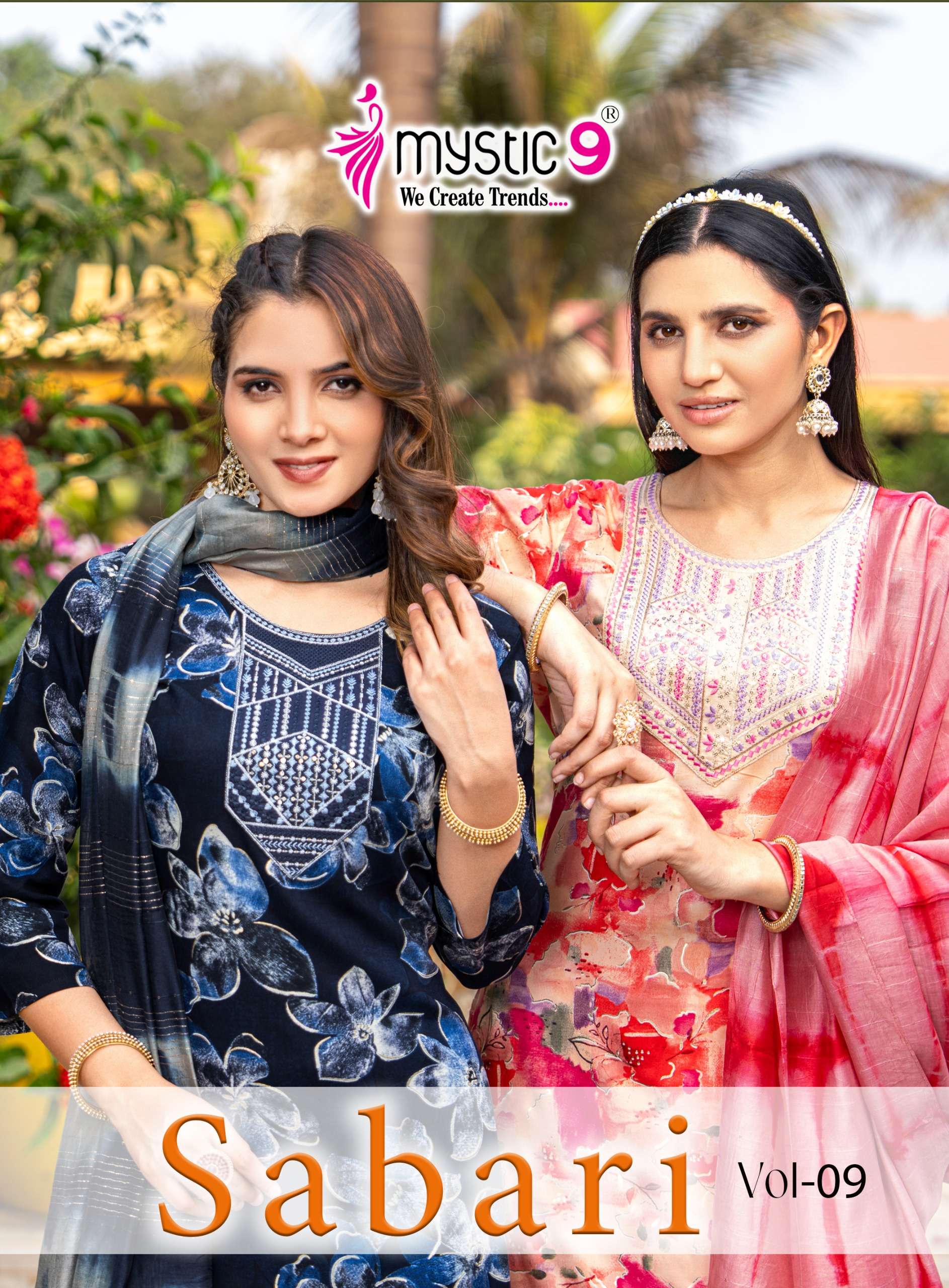 MYSTIC 9 KURTI SABRI VOL 9 PRINTED KURTI WHOLESALER 