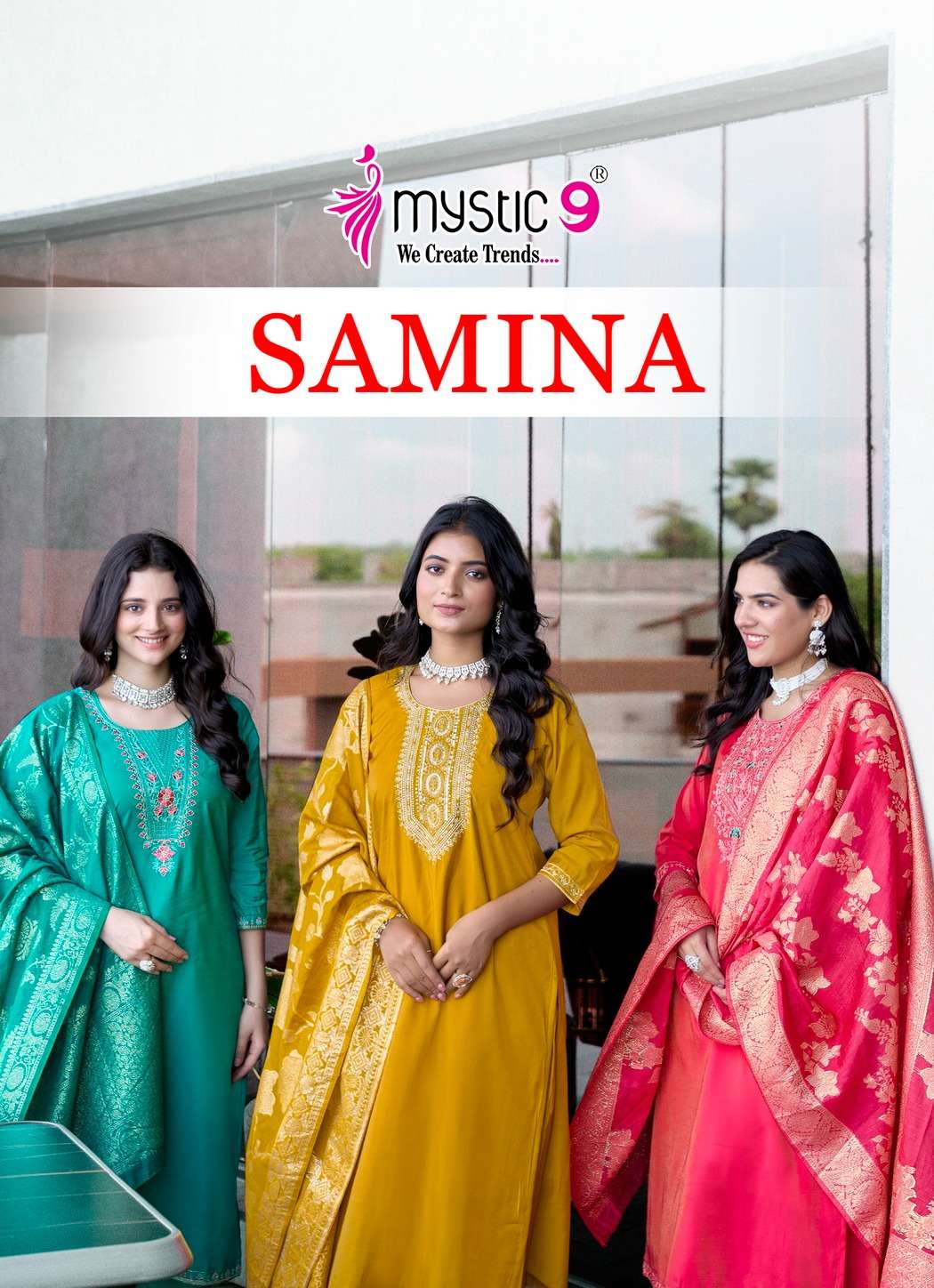 MYSTIC 9 KURTI SAMINA VOL 1 PRINTED KURTI WHOLESALER 