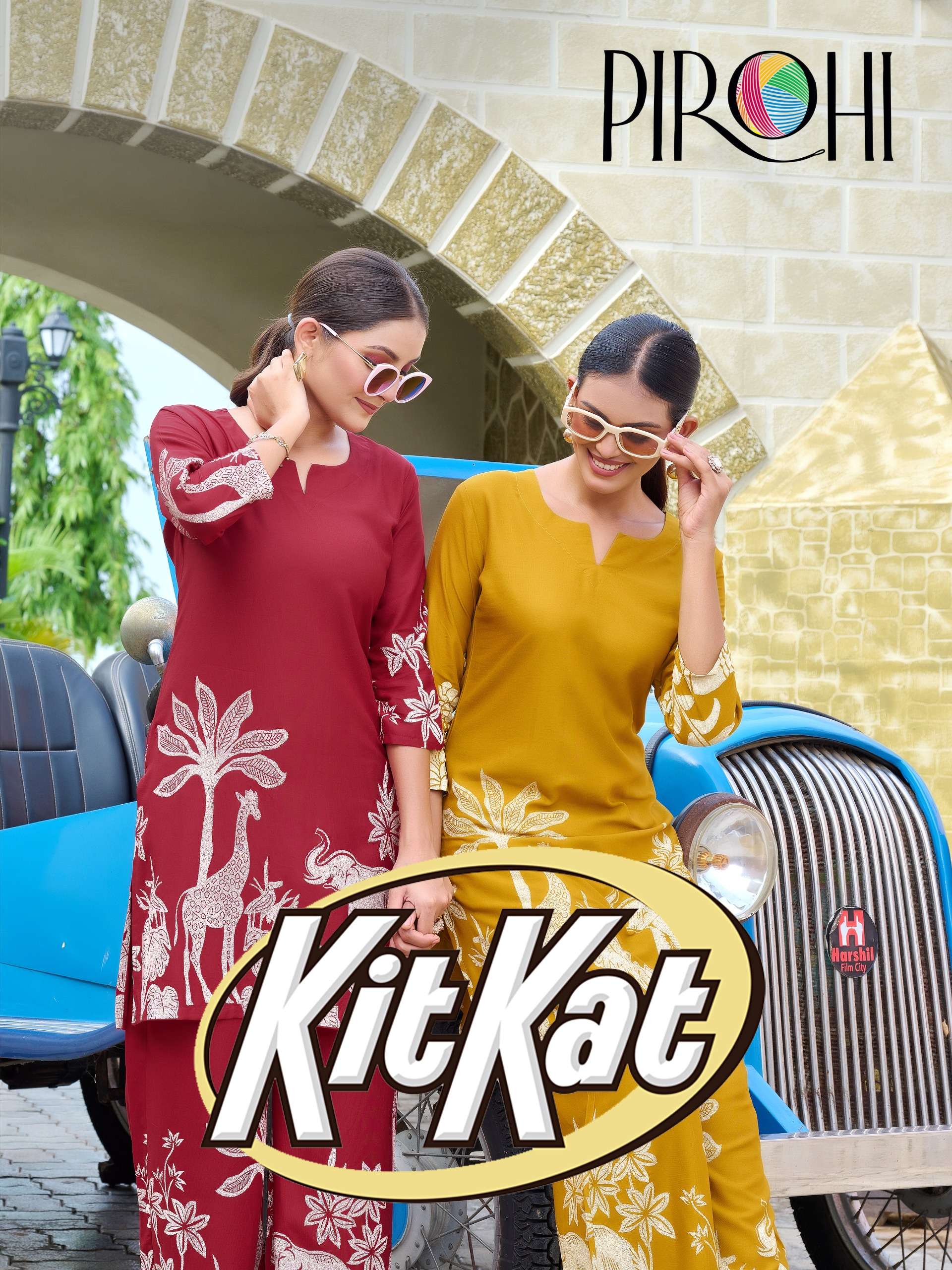 PIROHI KURTI  Kit-Kat PRINTED KURTI WHOLESALER 