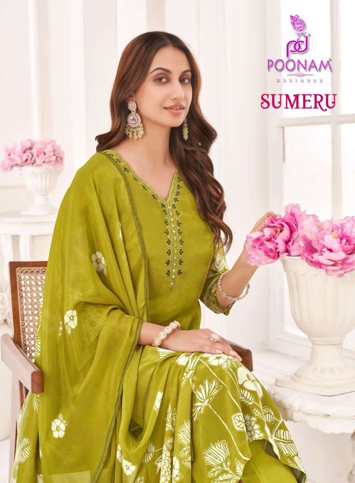 POONAM DESIGNER SUMERU PRINTED KURTI WHOLESALER 