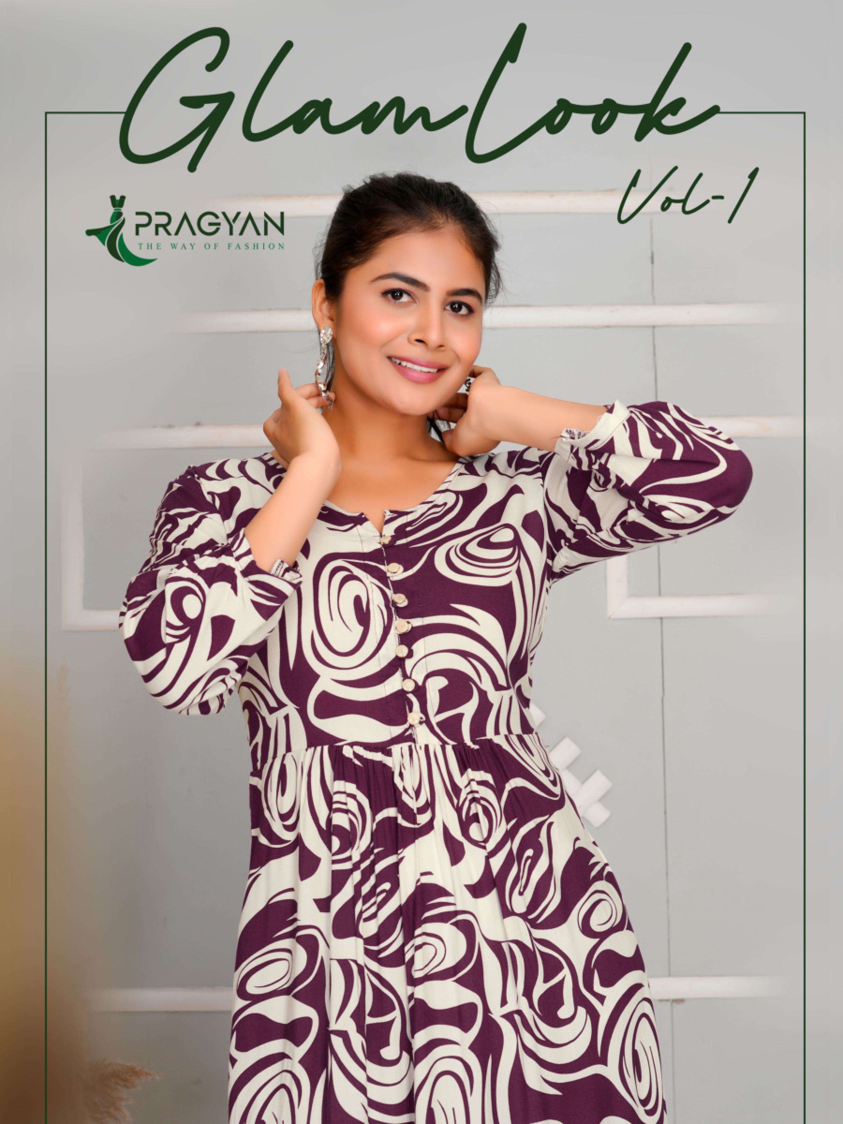 PRAGYAN KURTI GLAMLOOK VOL 1 PRINTED KURTI WHOLESALER 