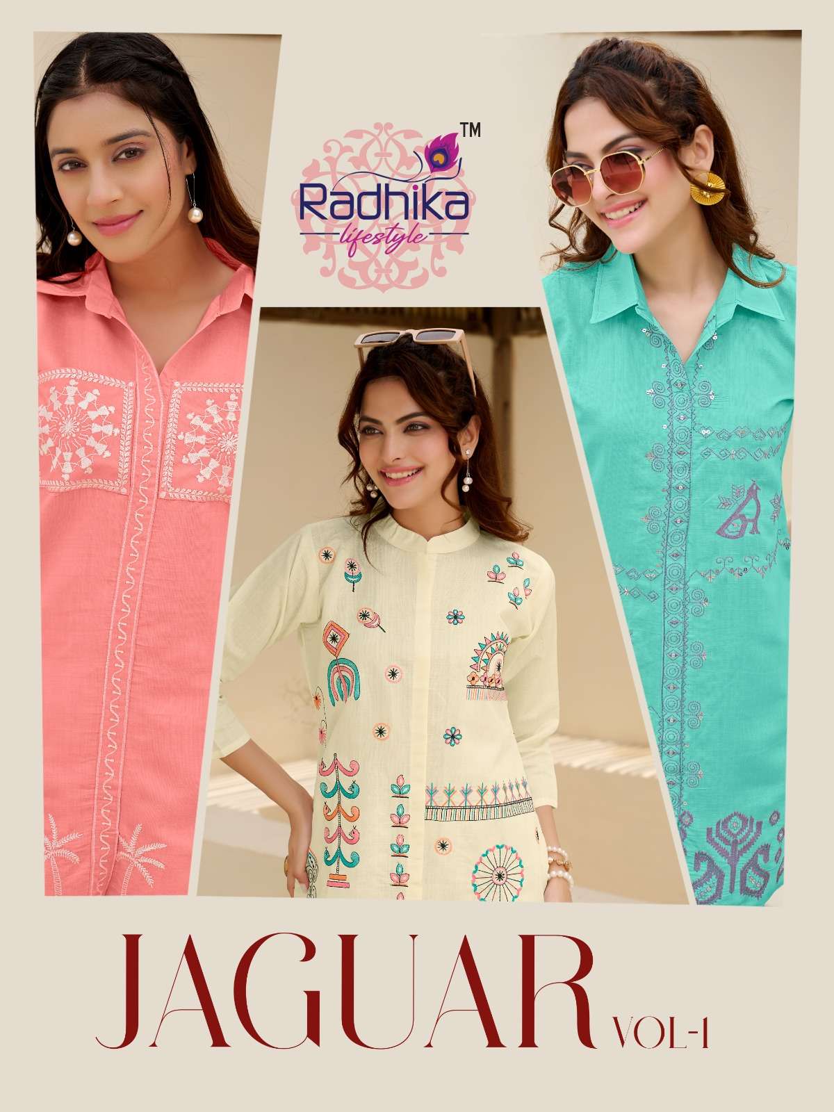 RADHIKA LIFE STYLE  JAGUAR VOL 1 PRINTED KURTI WHOLESALER 