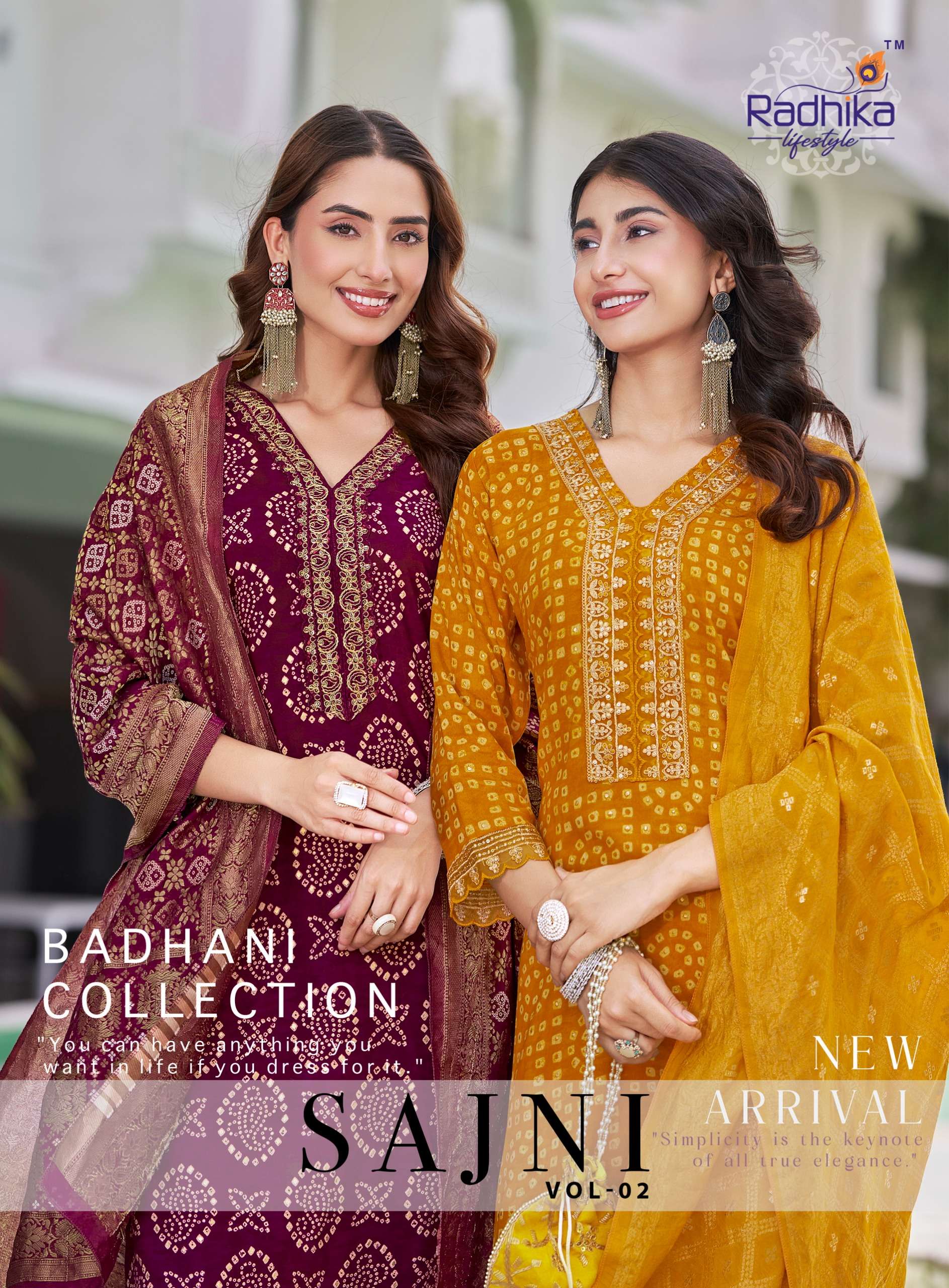 RADHIKA LIFE STYLE  SAJNI  VOL 2 PRINTED KURTI WHOLESALER 