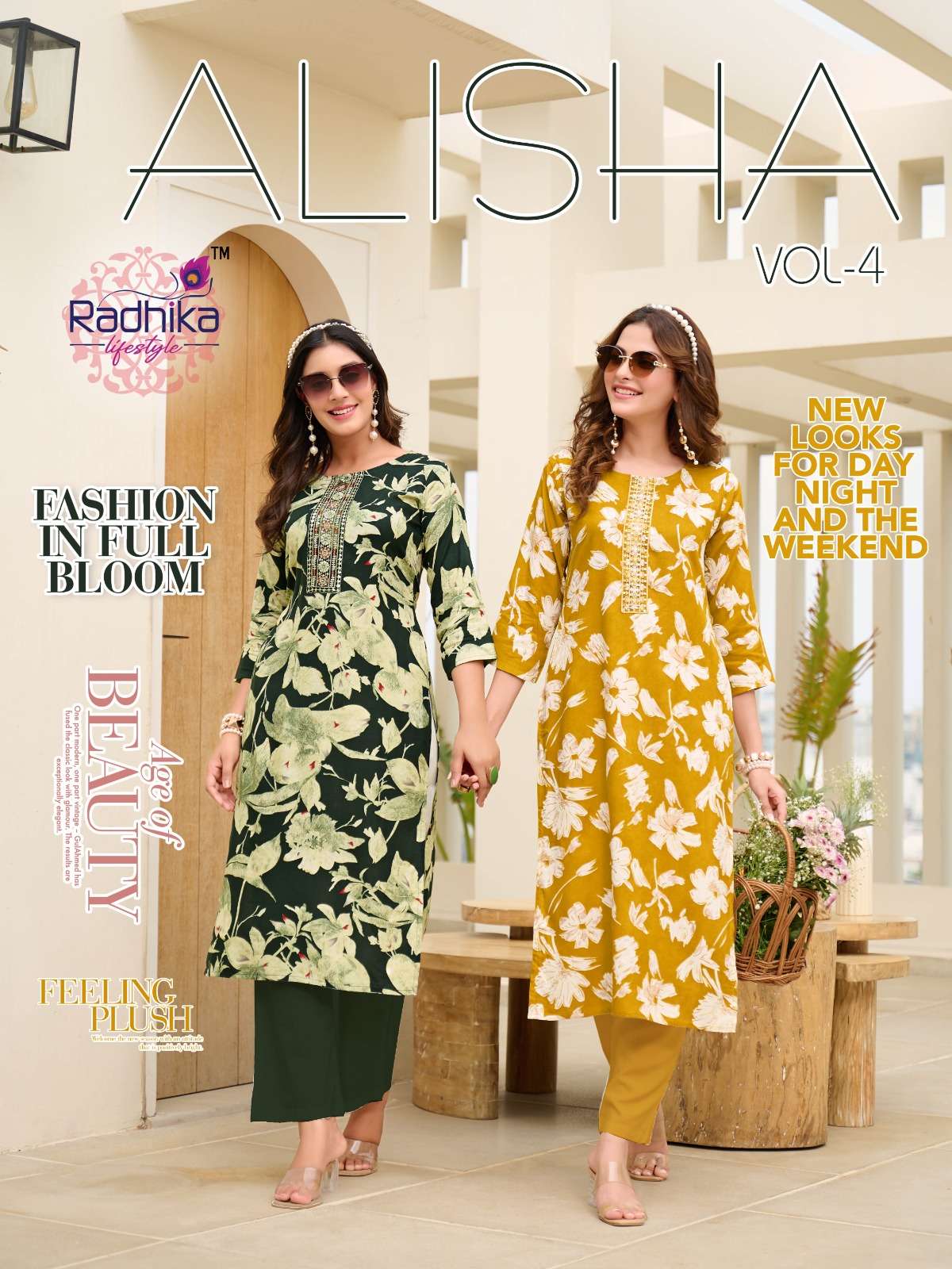 RADHIKA lifestyle  ALISHA  VOL 4 PRINTED KURTI WHOLESALER 