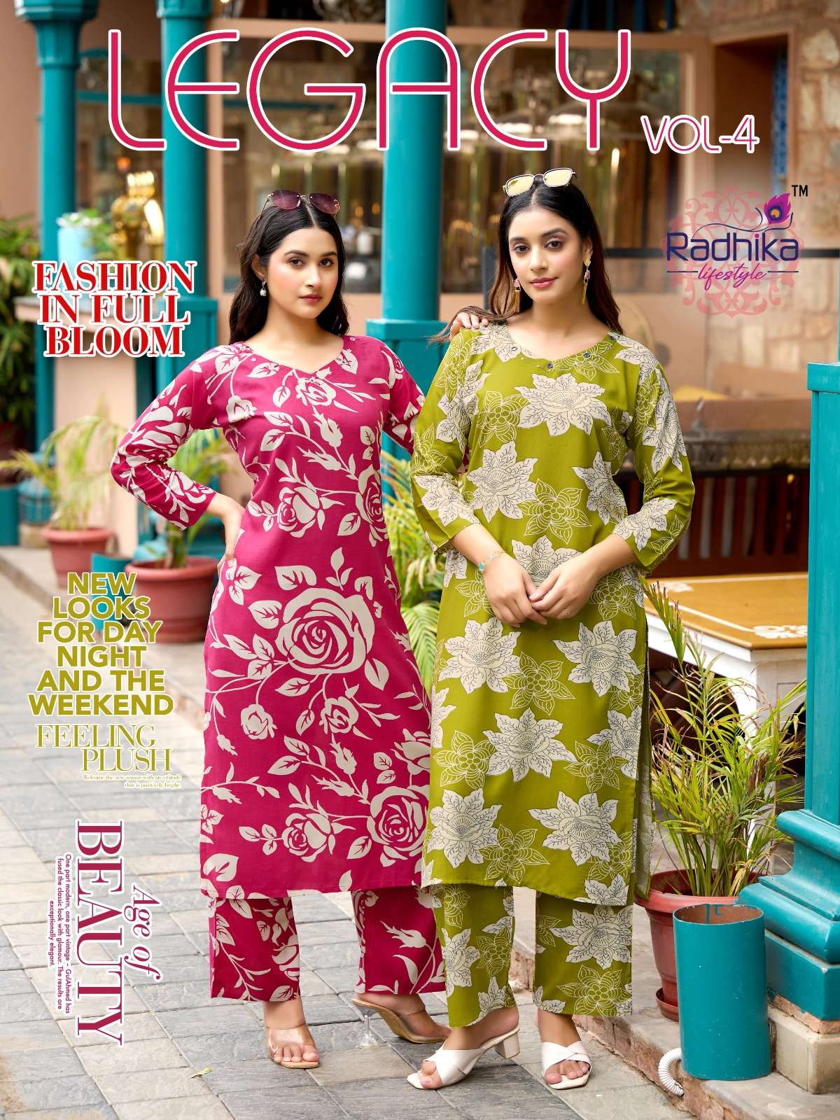 RADHIKA lifestyle LEGACY VOL 4 PRINTED KURTI WHOLESALER 