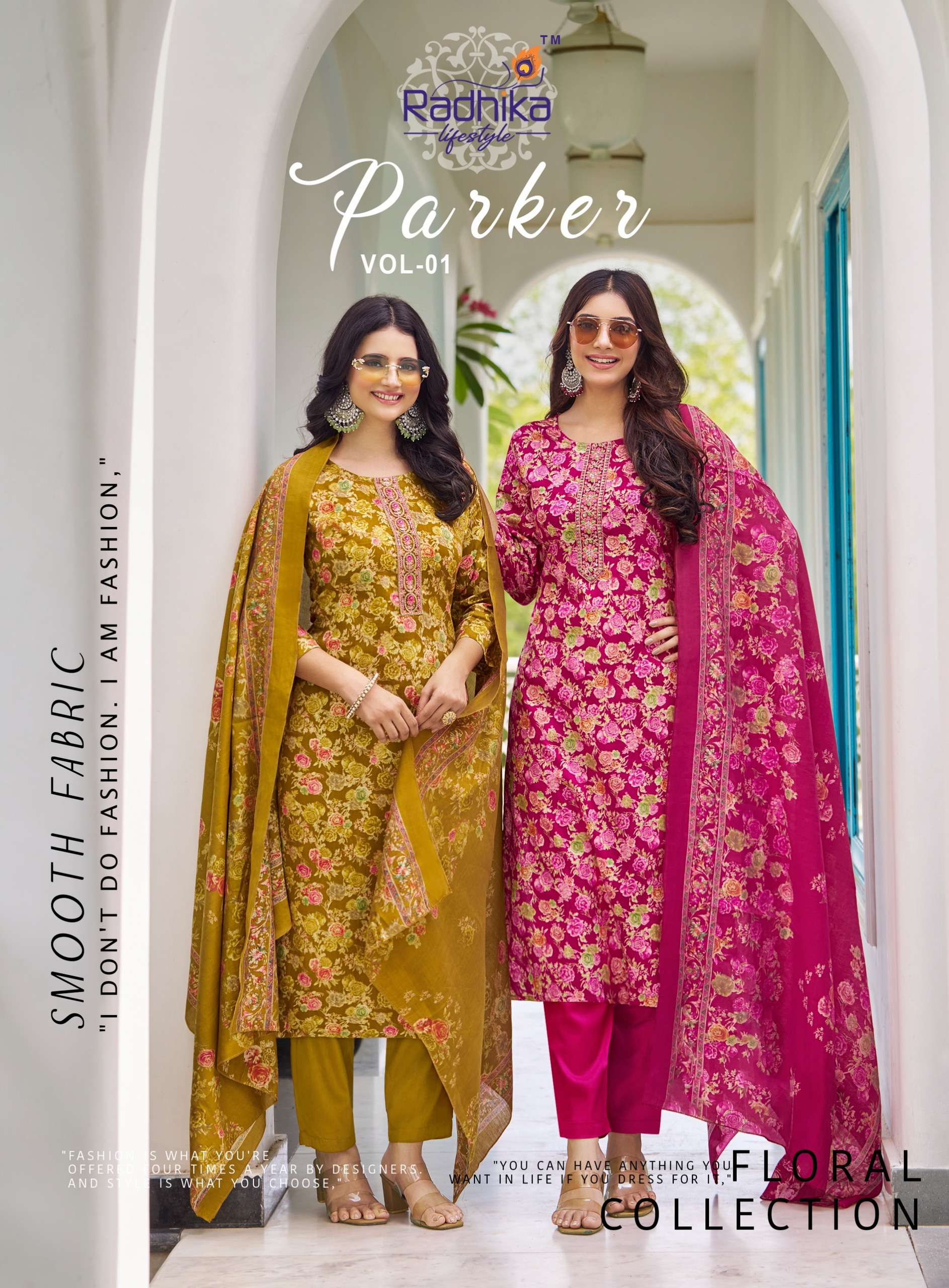RADHIKA lifestyle PARKER VOL 1 PRINTED KURTI WHOLESALER 