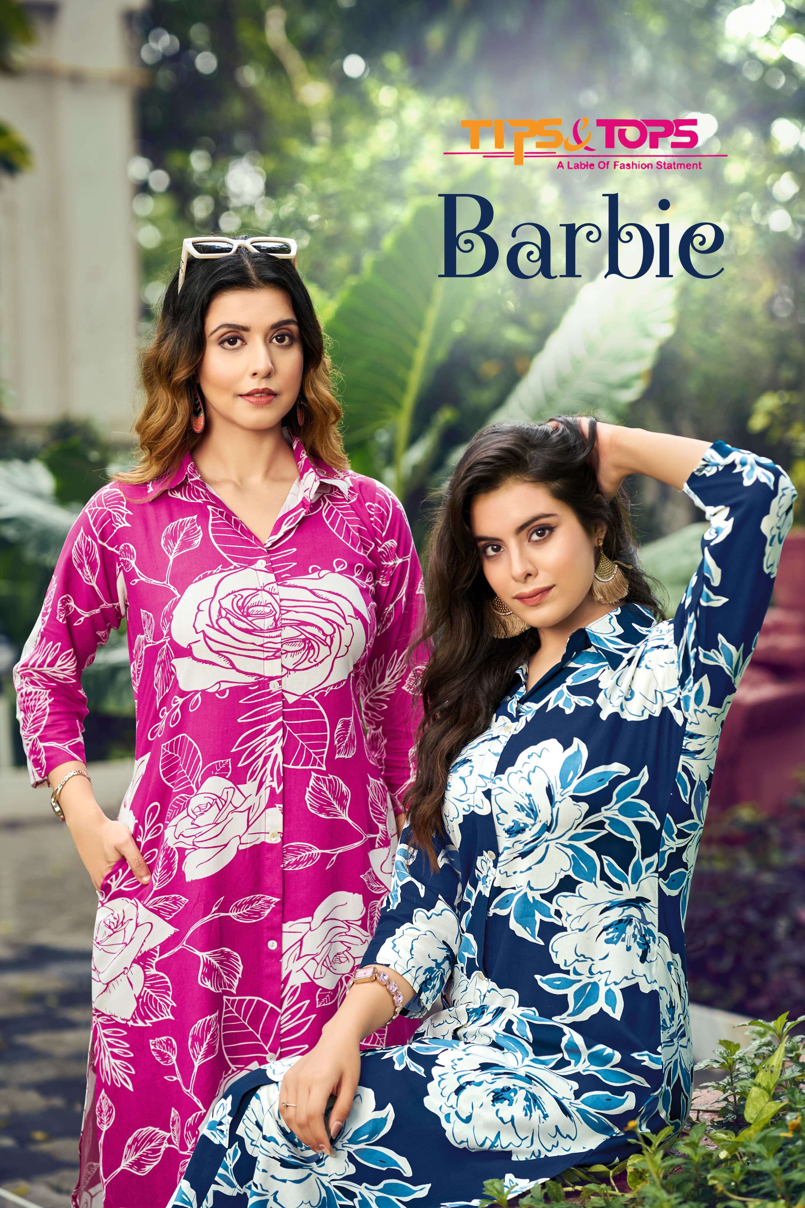 TIPS & TOPS  BARBIE   PRINTED KURTI WHOLESALER 