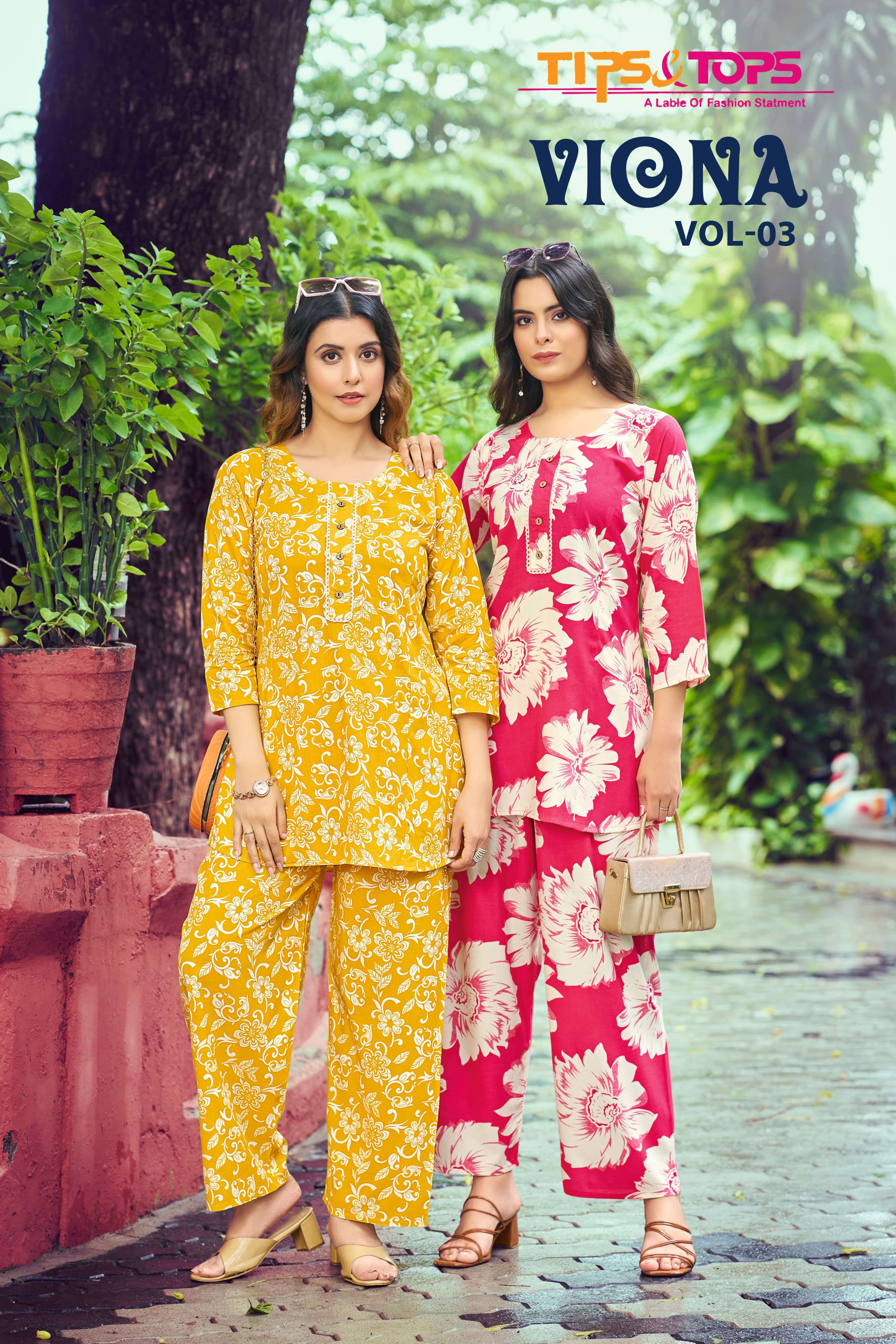 TIPS & TOPS VIONA Vol 03 PRINTED KURTI WHOLESALER 