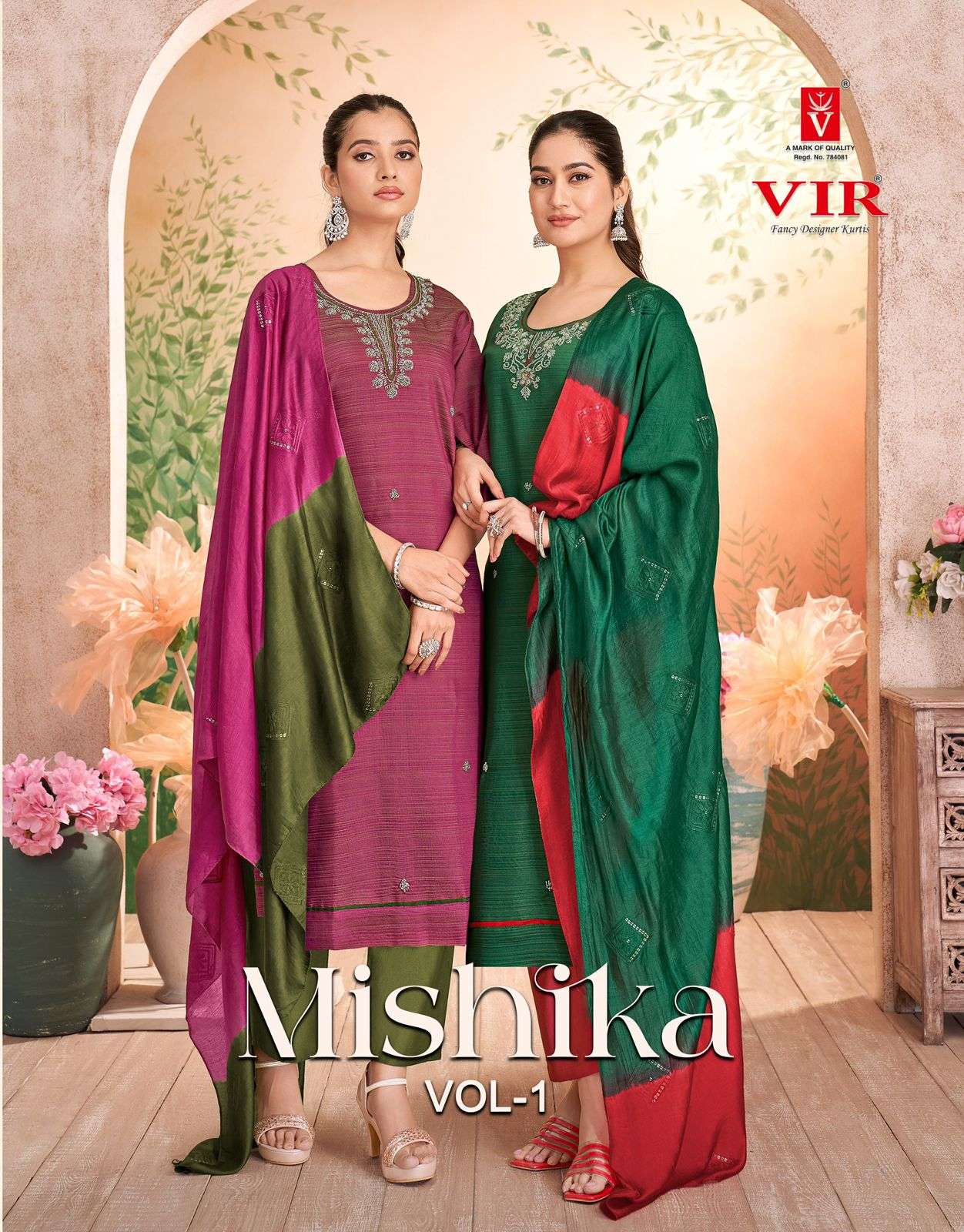 VIR KURTI MISHIKA VOL 1 PRINTED KURTI WHOLESALER 