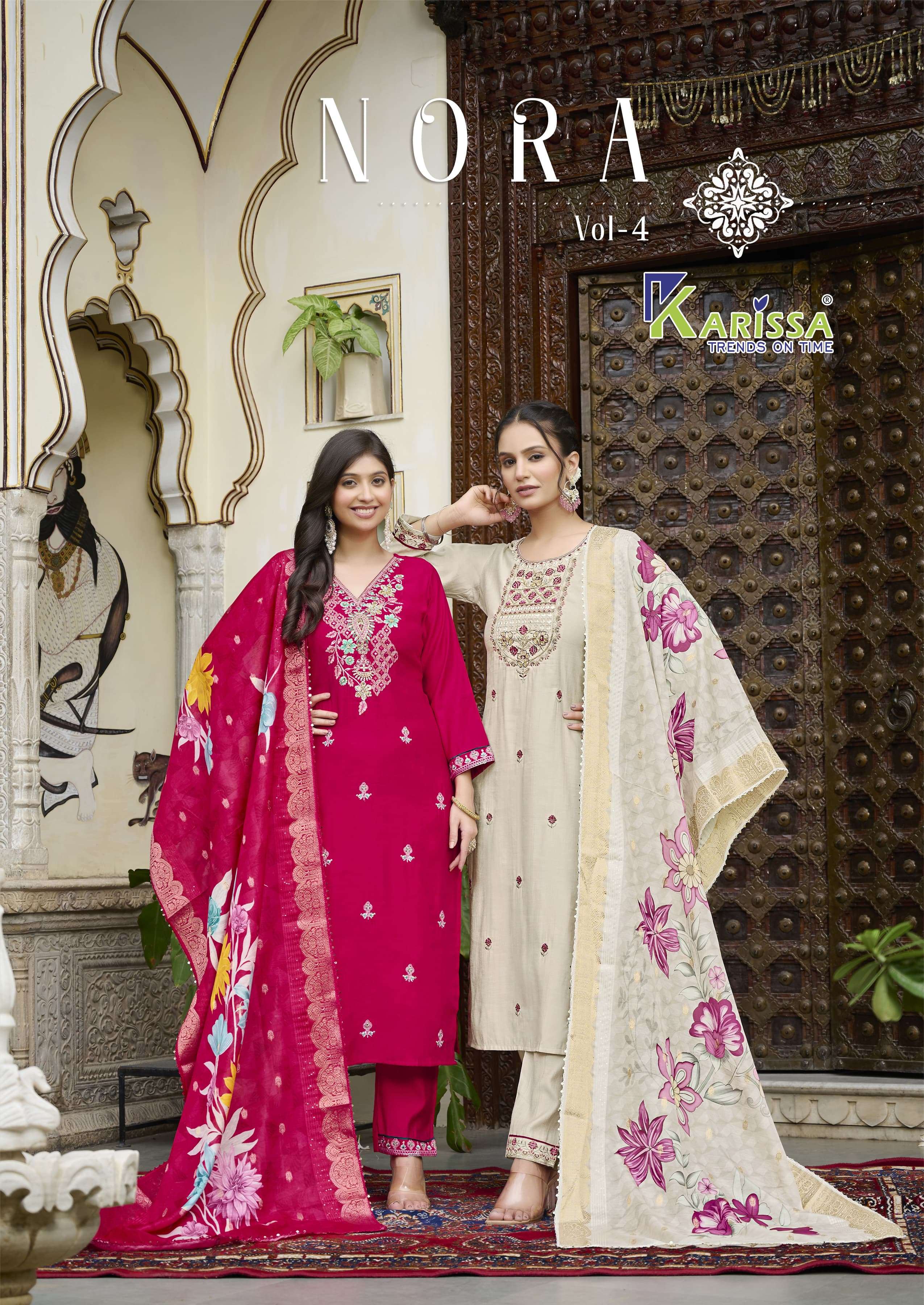 KARISSA KURTI NORA vol 4  PRINTED KURTI WHOLESALER 