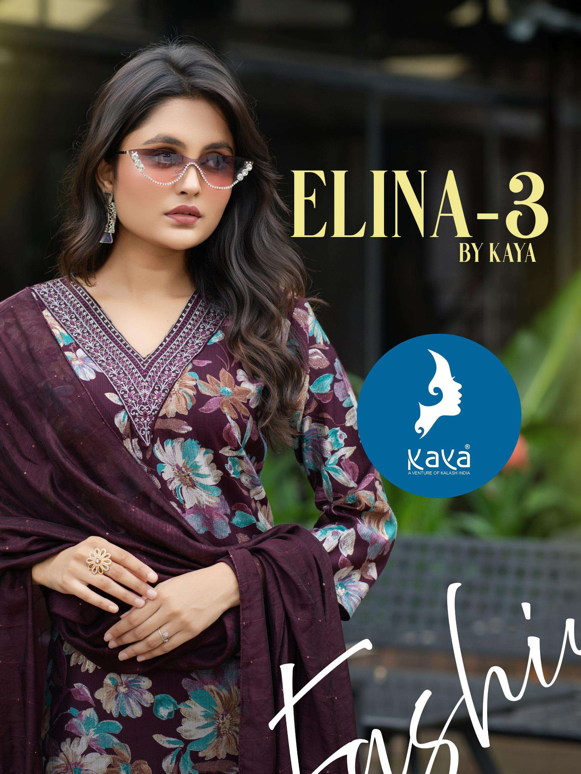 KAYA  KURTI ELINA-3 PRINTED KURTI WHOLESALER 