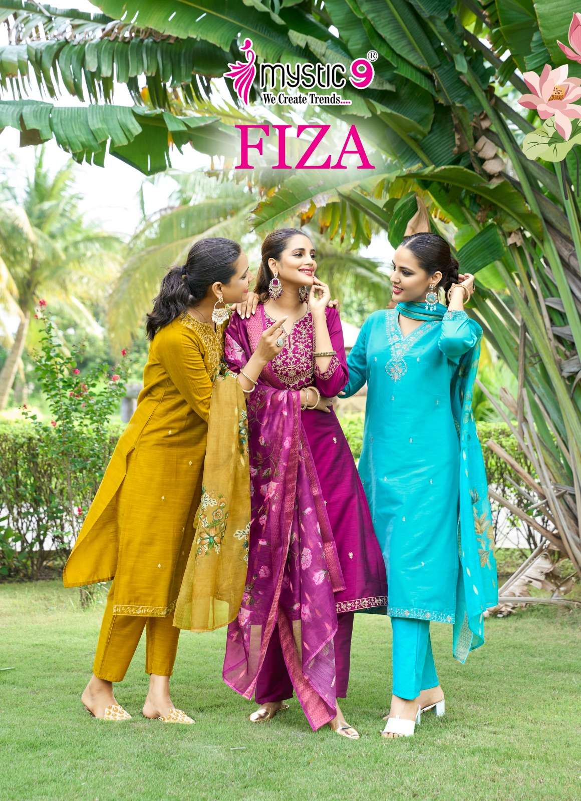 MYSTIC 9 KURTI FIZA VOL 4 PRINTED KURTI WHOLESALER 