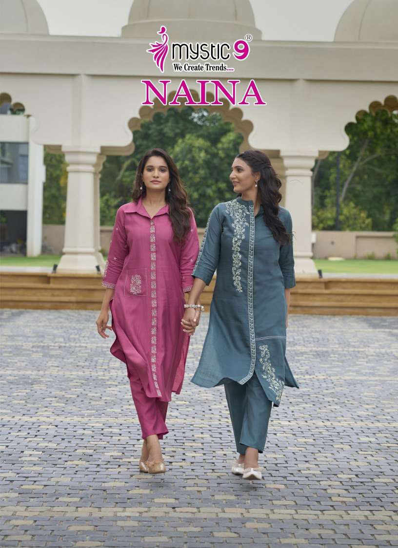 MYSTIC 9 KURTI NAINA VOL 1PRINTED KURTI WHOLESALER 