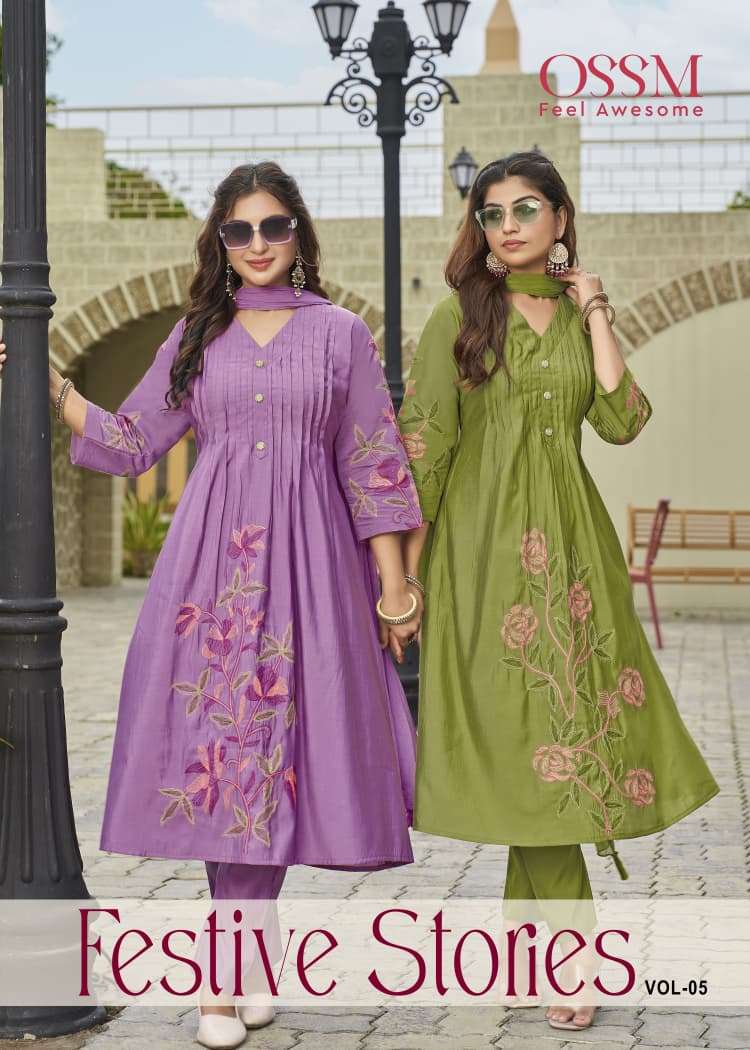 OSSM KURTI FESTIVE STORIES VOL 05 PRINTED KURTI WHOLESALER 