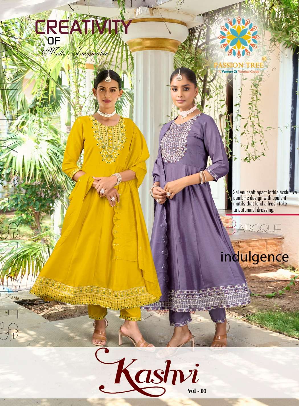 Passion Tree KASHVI VOL 1 PRINTED KURTI WHOLESALER 