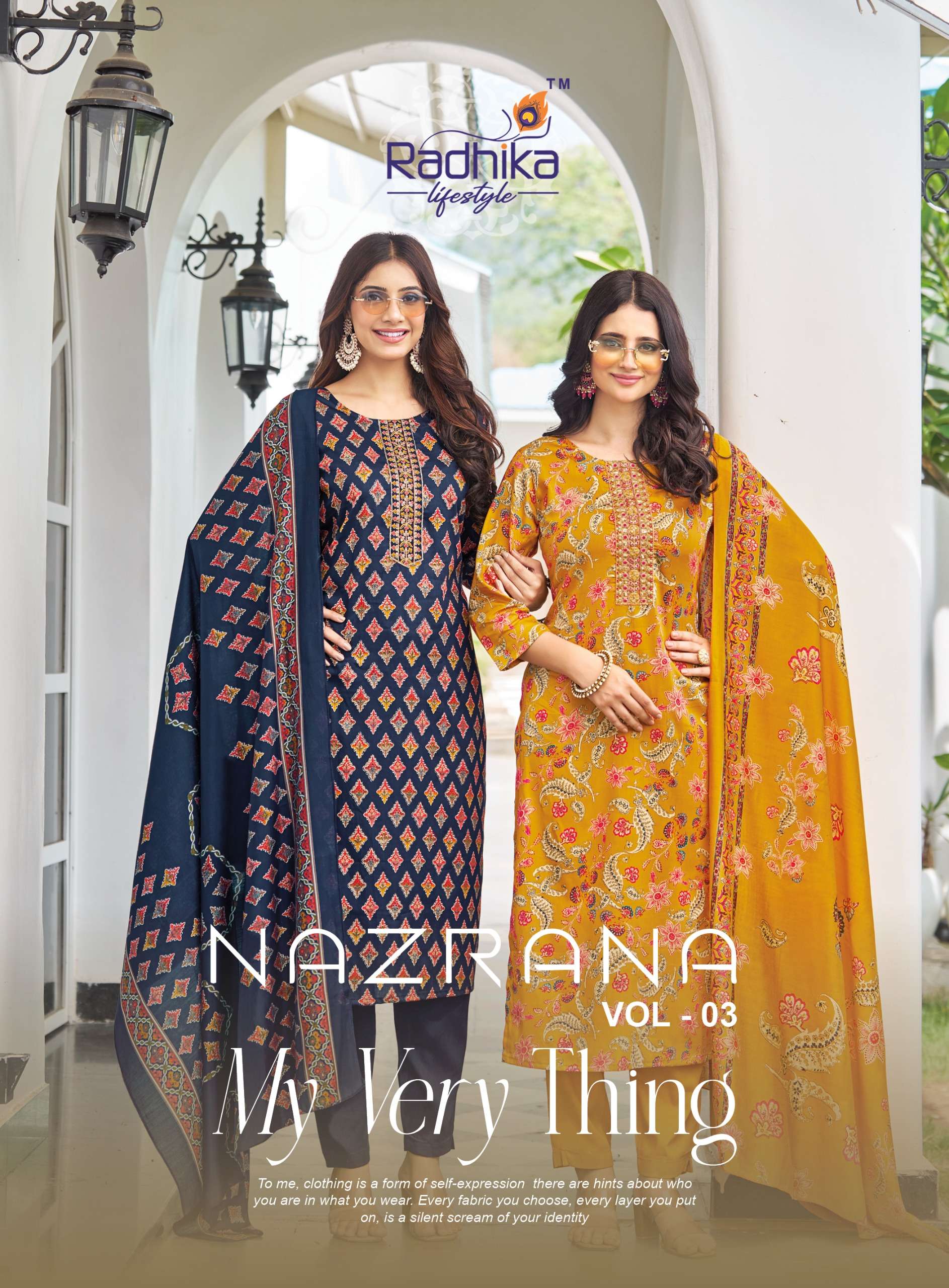 RADHIKA lifestyle NAZRANA  VOL 3 PRINTED KURTI WHOLESALER 