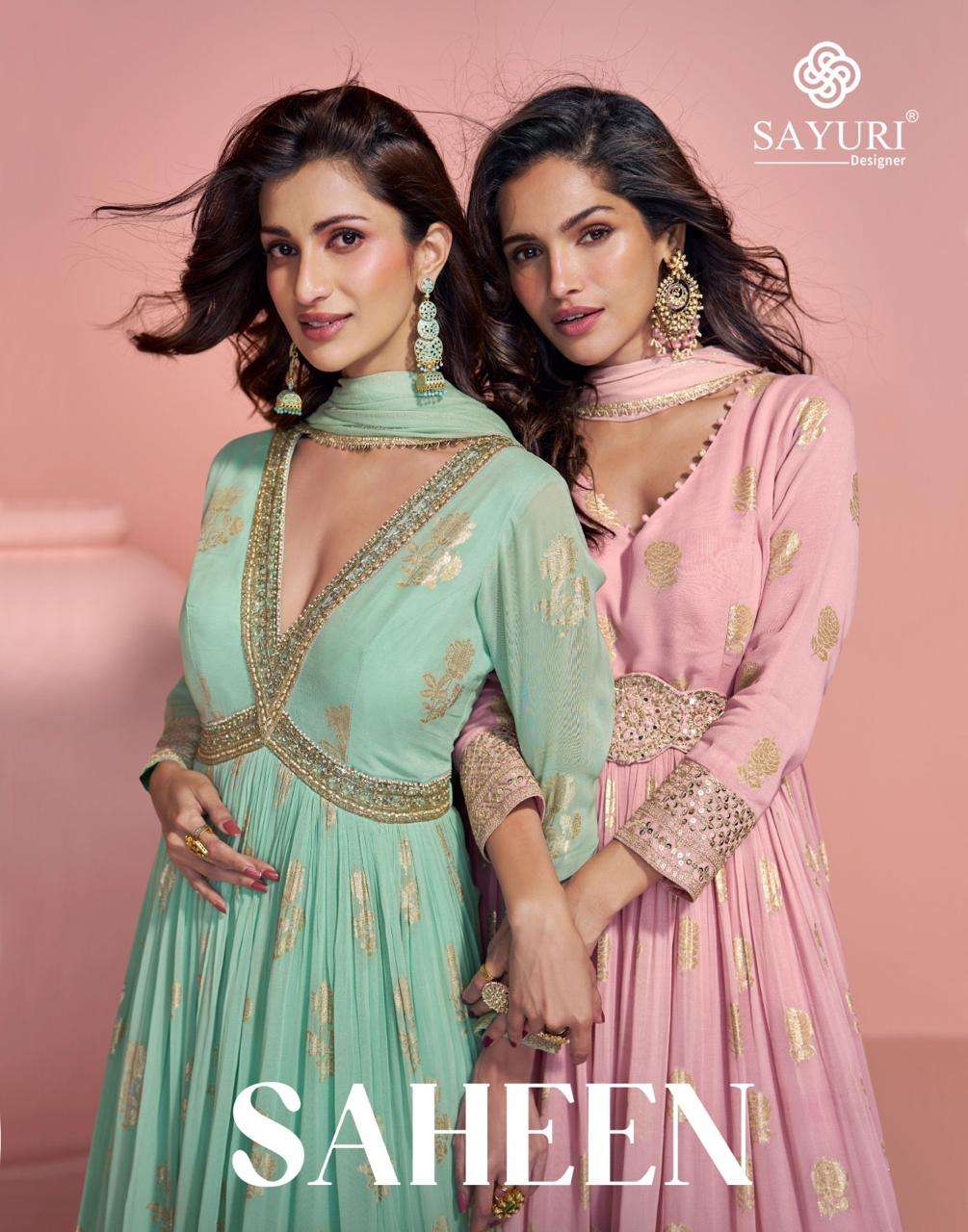 SAYURI DESIGNER SAHEEN  PRINTED KURTI WHOLESALER 