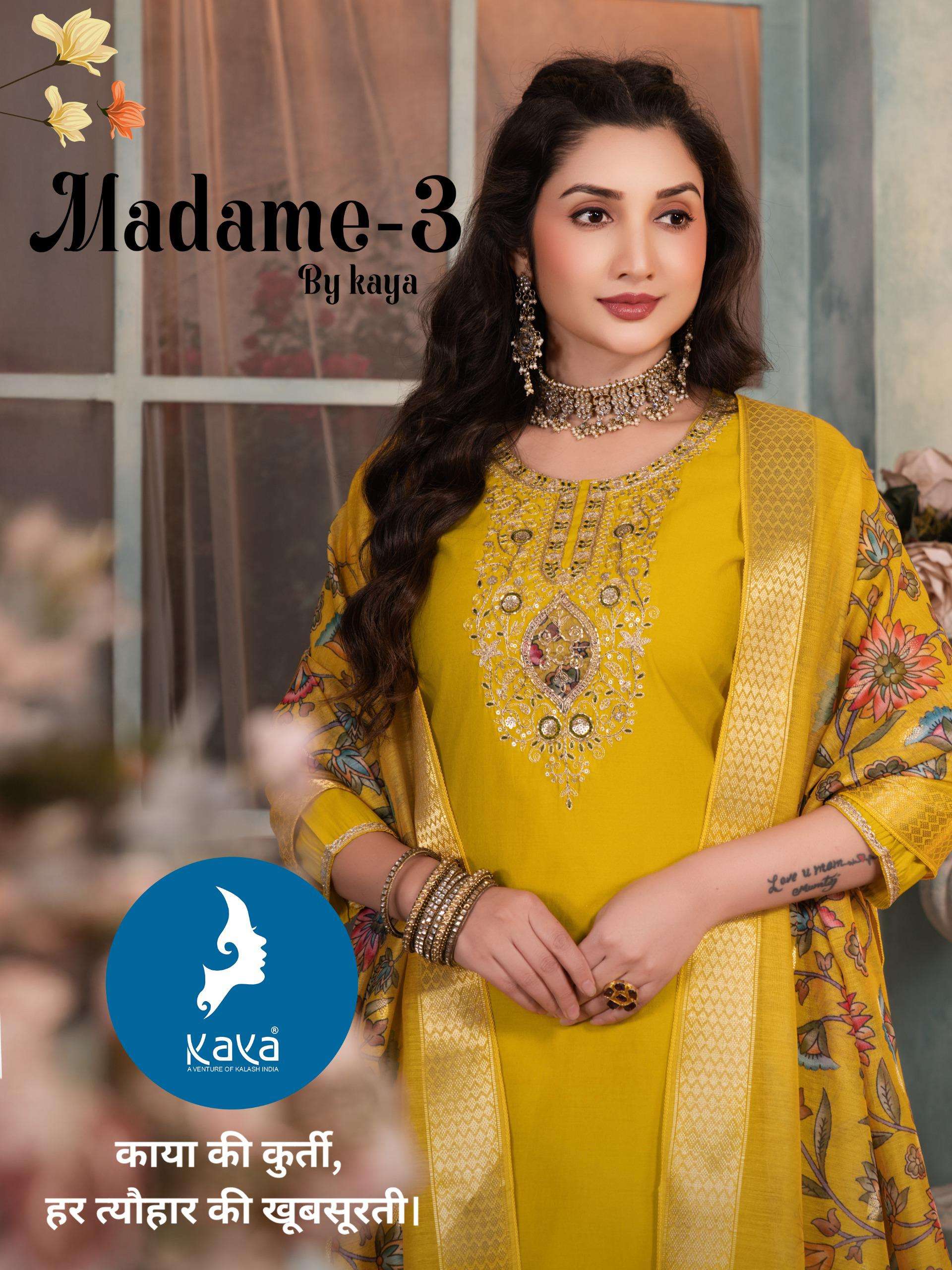 KAYA KURTI MADAME-3 PRINTED KURTI WHOLESALER 