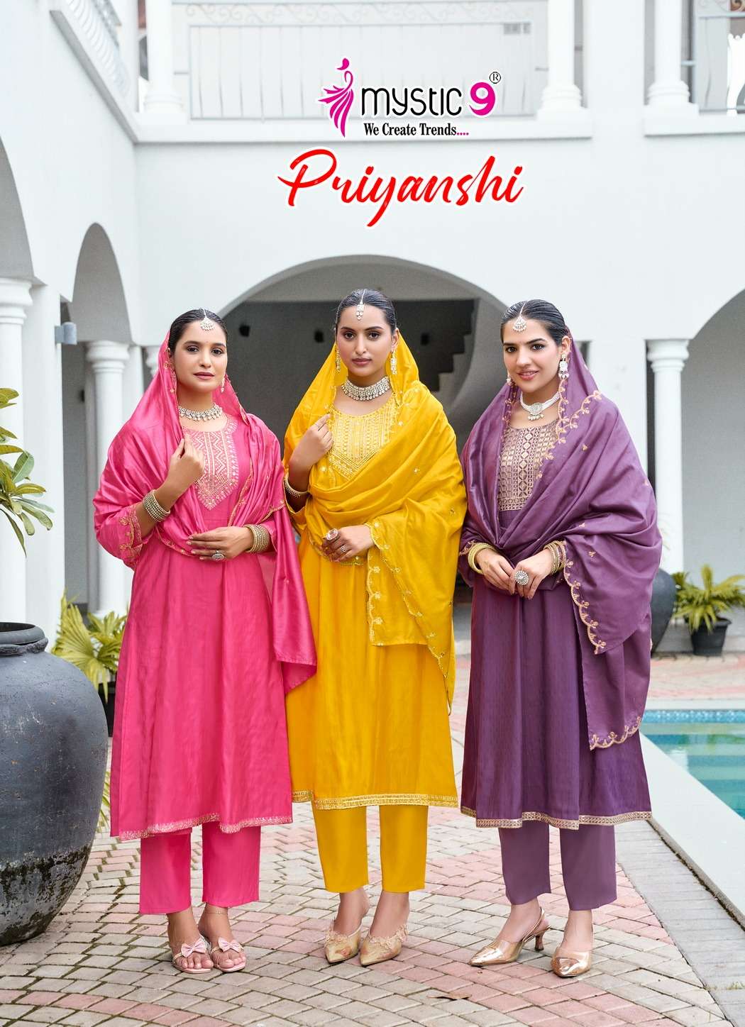 MYSTIC 9 KURTI PRIYANSHI VOL 1 PRINTED KURTI WHOLESALER 