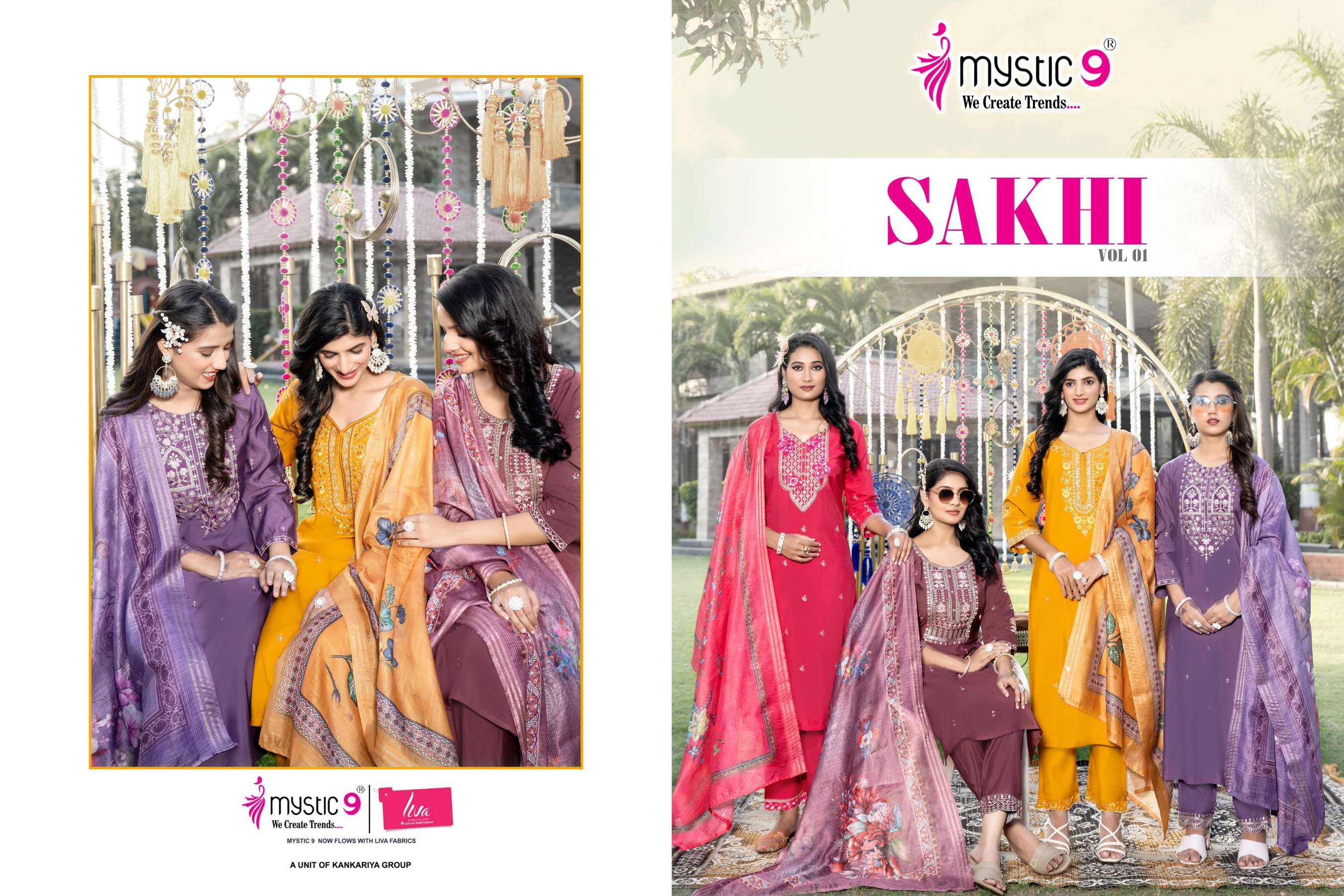 MYSTIC 9 KURTI SAKHI VOL 1 PRINTED KURTI WHOLESALER 