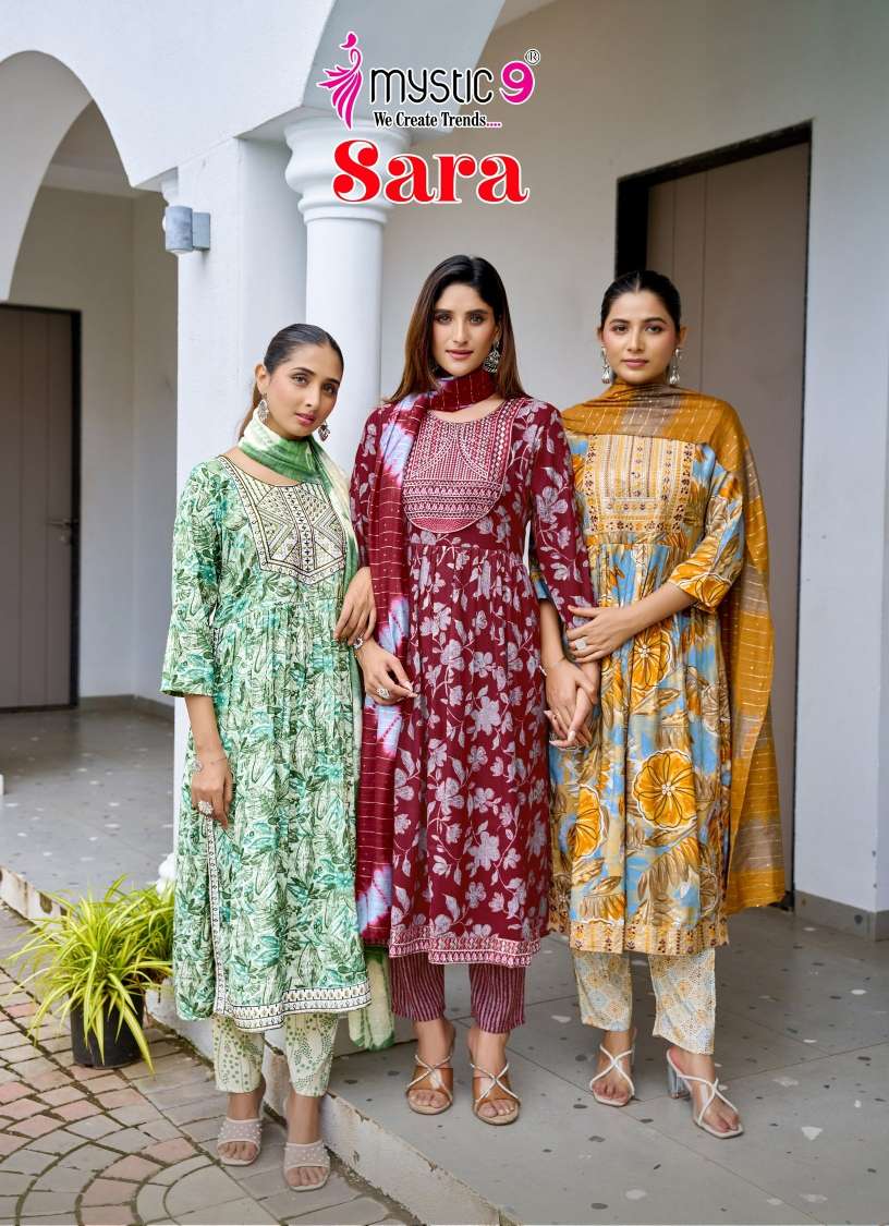 MYSTIC 9 KURTI SARA VOL 18 PRINTED KURTI WHOLESALER 